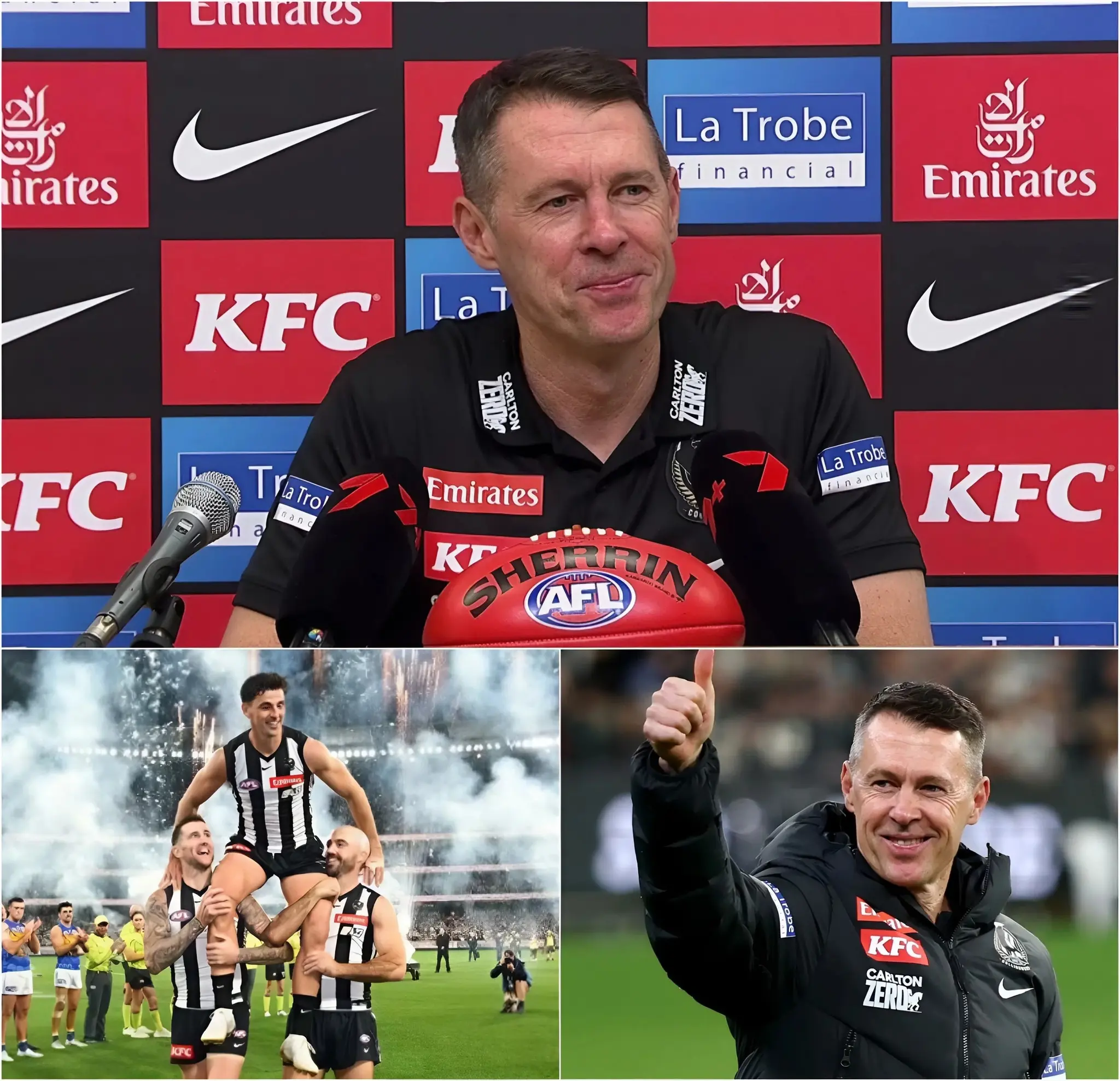 Cover Image for 🏉🏉 “Perhaps we are witnessing a legend that the AFL will never repeat again…” — Coach Craig McRae couldn’t hide his emotions after Scott Pendlebury officially made history with his 433rd game for Collingwood Football Club, surpassing all milestones to become the player with the most games played in VFL/AFL history.