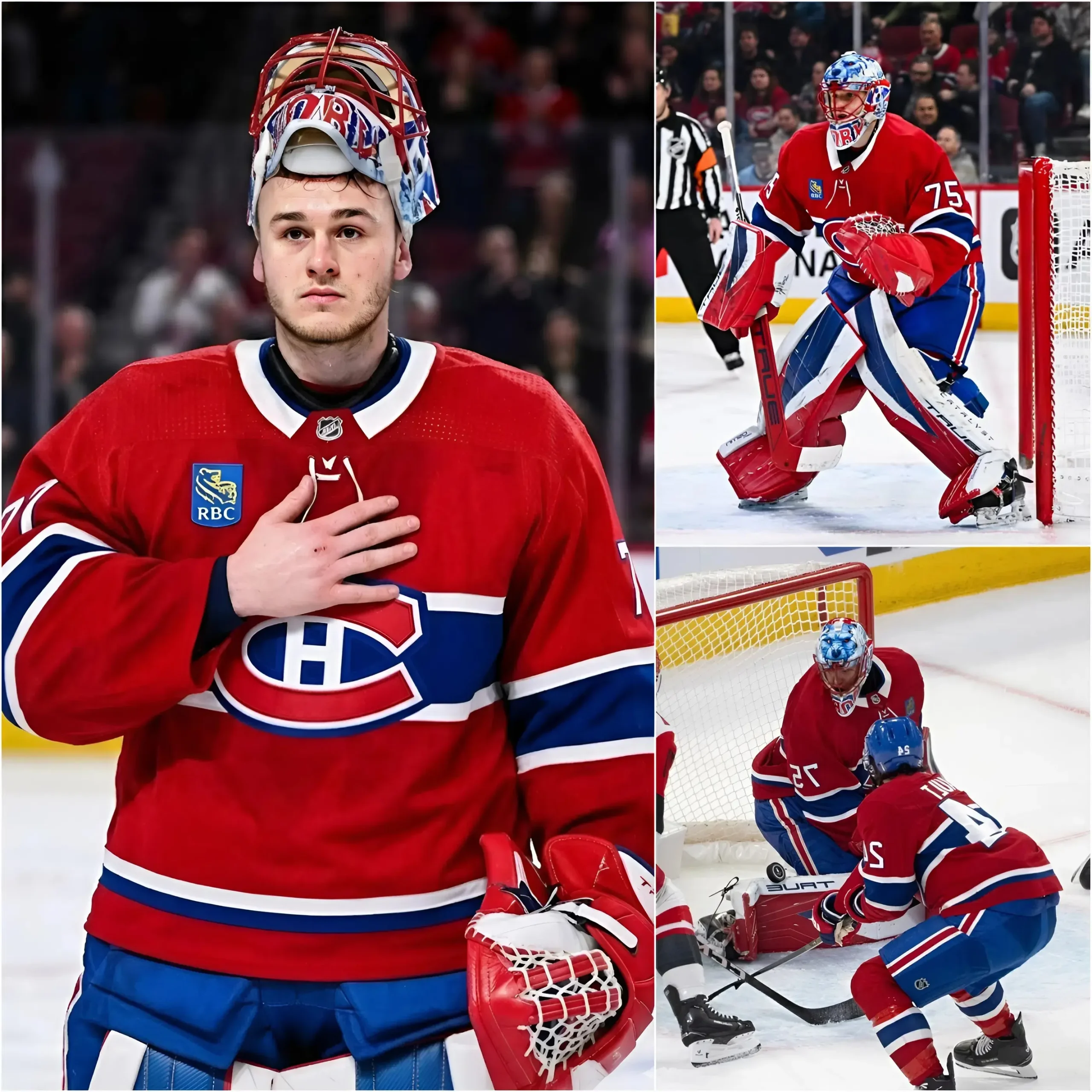 Cover Image for ïžđïžđ„
đąVraiment Ă©mouvant: Personne nâaurait pu imaginer cela, mais juste aprĂšs la dĂ©faite des Montreal Canadiens face aux Carolina Hurricanes, Jakub DobeĆĄ a laissĂ© toute lâarĂšne sans voix avec un geste rempli dâĂ©motion et de respect. MĂȘme si le tableau dâaffichage reflĂ©tait une dĂ©faite douloureuse, le jeune gardien des Canadiens nâa pas quittĂ© la glace avec colĂšre ou frustration.