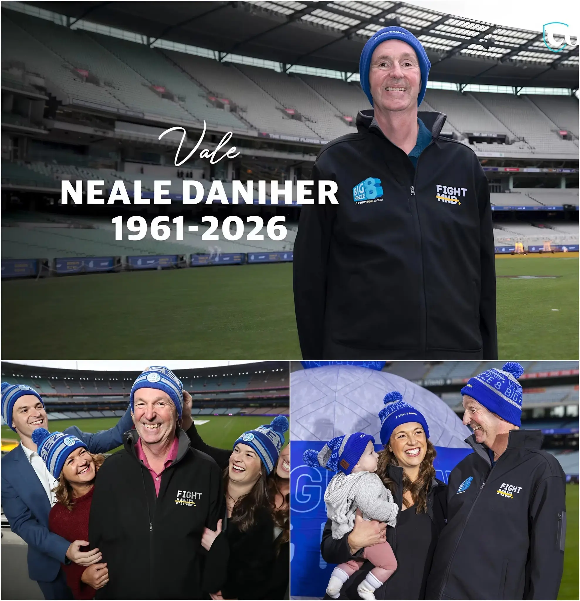 Cover Image for đ SAD NEWS đą Just 30 minutes ago in Melbourne, Australia, the AFL world was left in shock after reports confirmed that Footy legend Neale Daniher has died at the age of 65. The heartbreaking details surrounding his final moments and the emotional reactions from the AFL community are now leaving millions of fans devastated⊠Read the full story below đđ