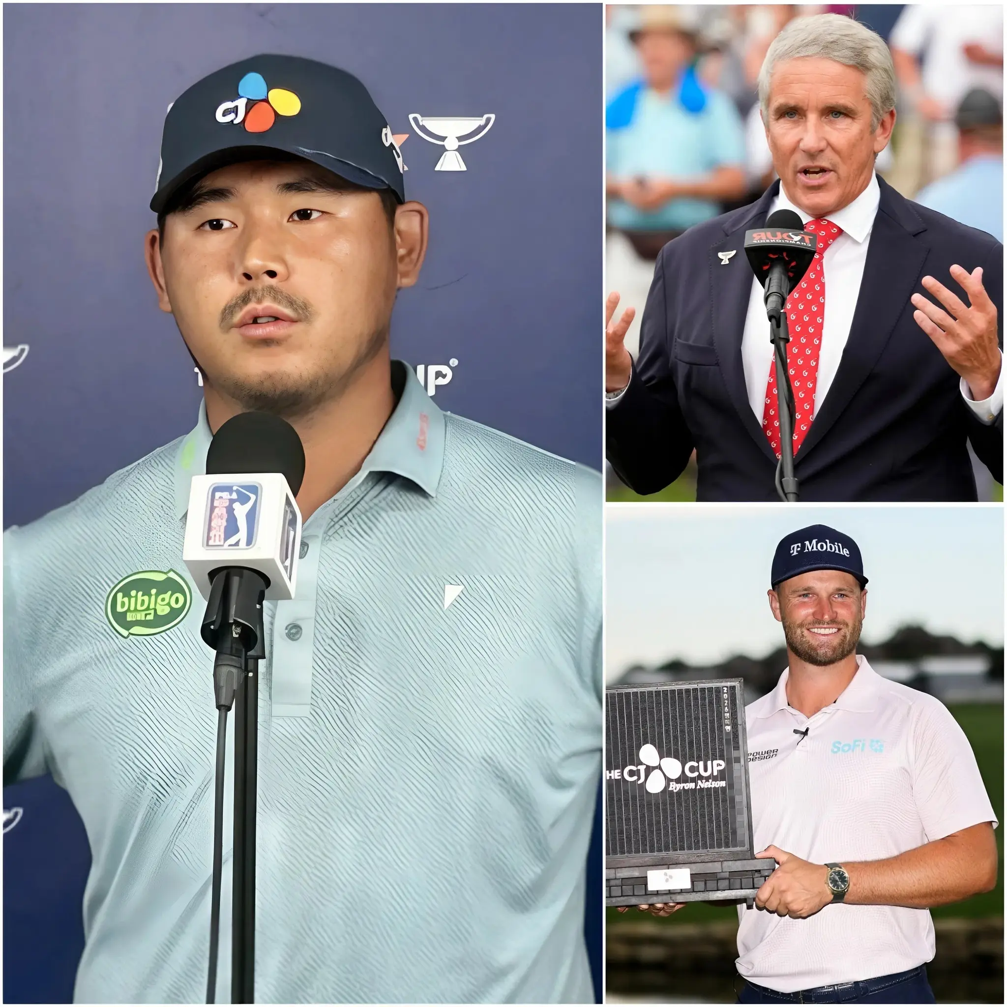 Cover Image for âDONâT LET THAT CHEAT WALK ONTO THE COURSE AGAIN!âđŽ Si Woo Kim shocked the entire tournament with his explosive and furious statement immediately after being âdestroyedâ by Wyndham Clark with a horrific 60-stroke final round at the 2026 CJ Cup Byron Nelson. I