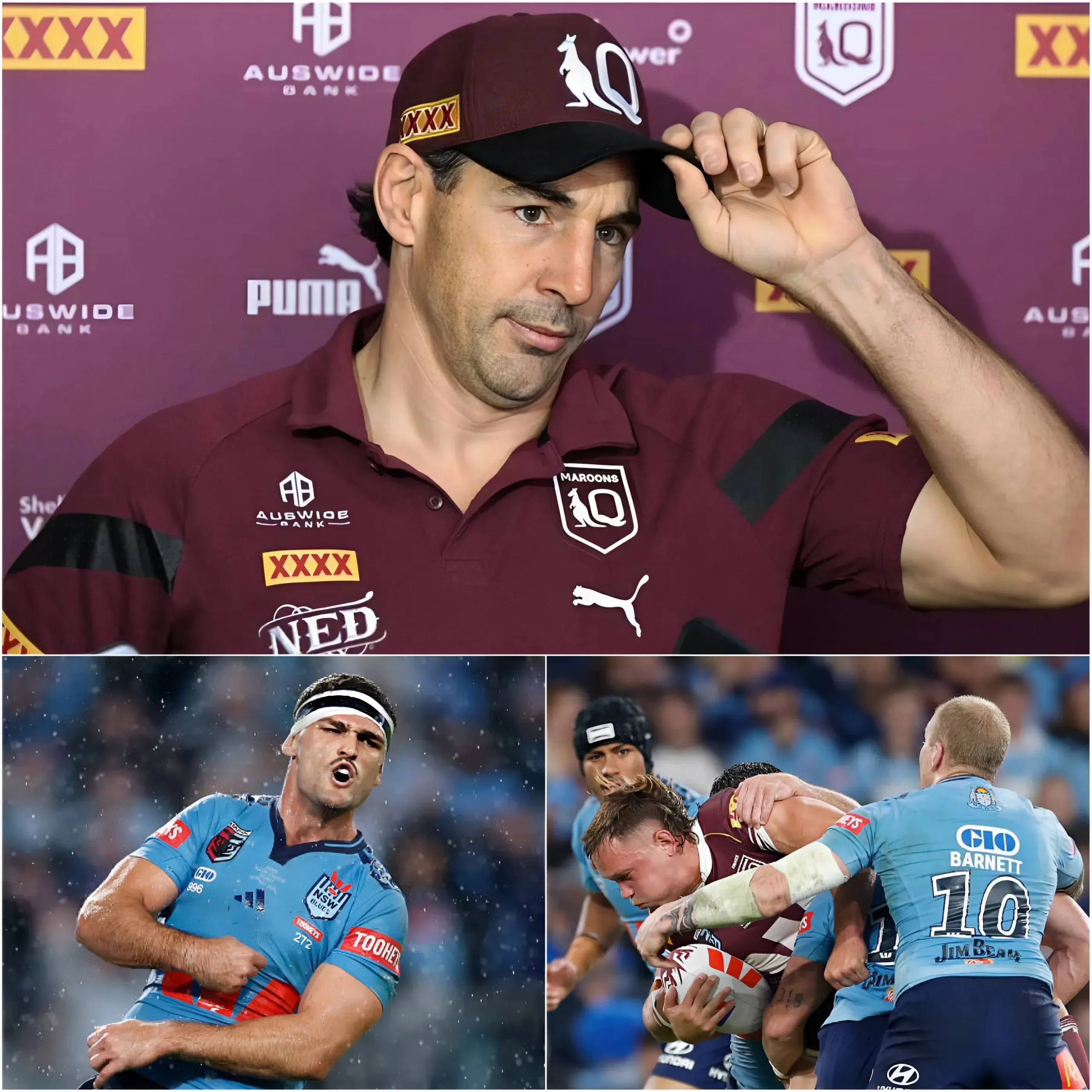 Cover Image for 🚨 BREAKING NEWS: “Frankly, the Queensland Maroons played better from start to finish. What we lacked was the referees’ favoritism,” Queensland Maroons coach Billy Slater stated live on television.