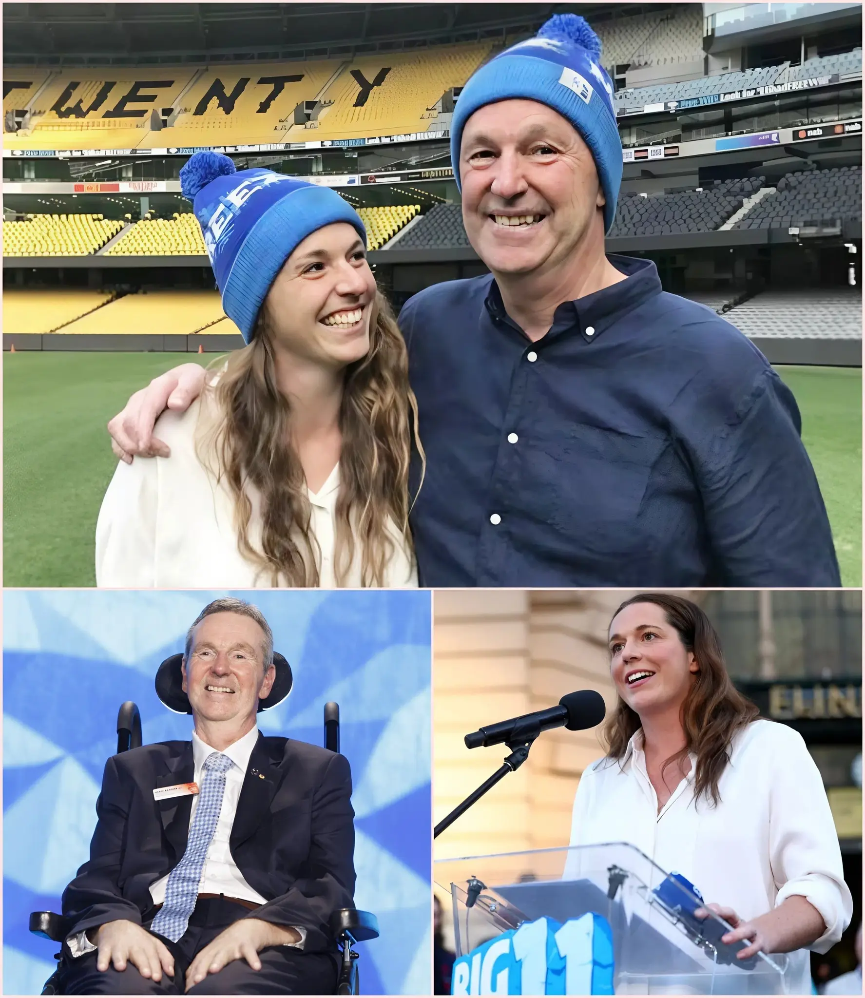 Cover Image for 💔 💔 TEARS IN AFL HISTORY: Neale Daniher’s daughter proudly reveals her emotional confession — “I don’t want to keep it a secret anymore, my father was a brave man, and I will fulfill his last wish.”
