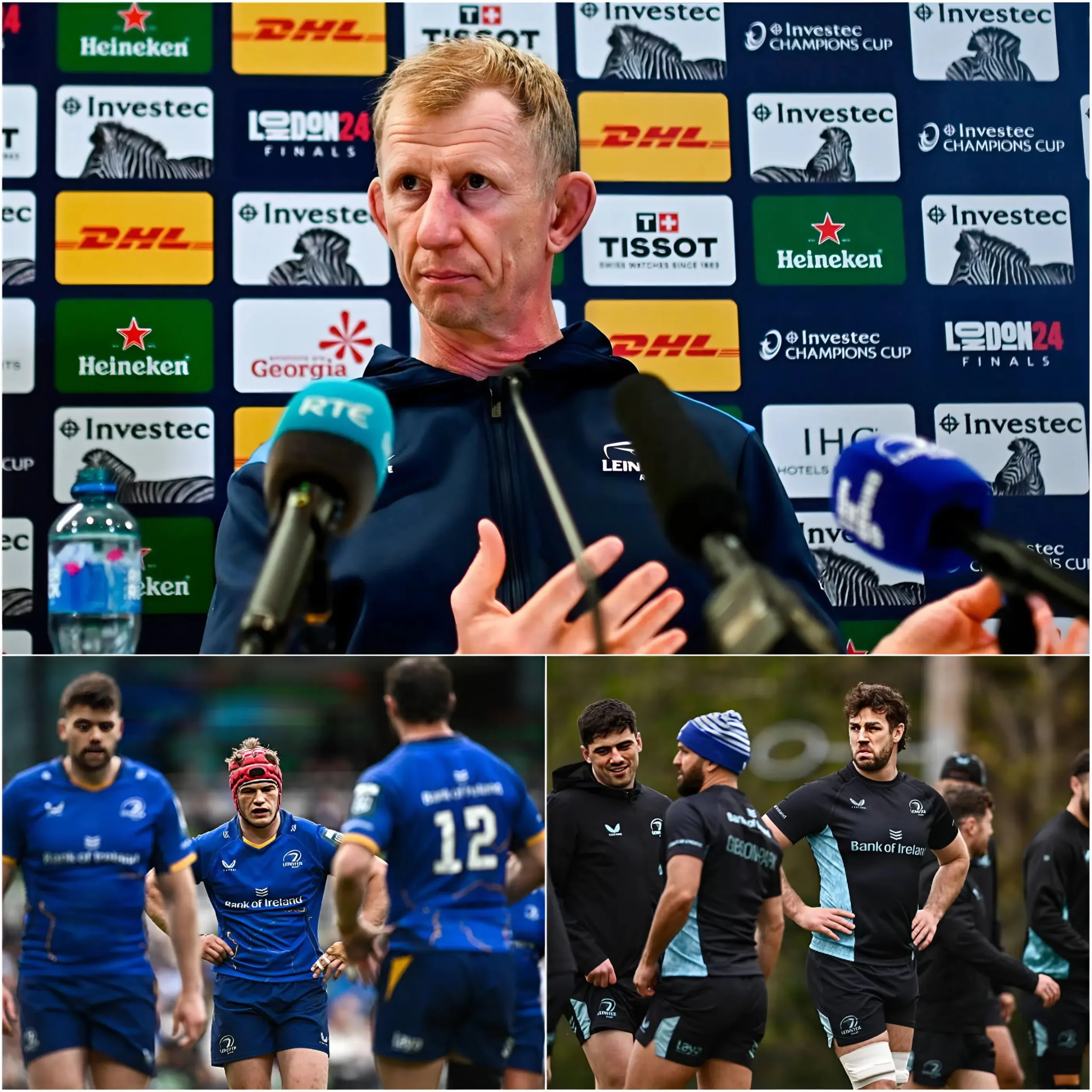 Cover Image for 🚨REAKING NEWS: Coach Leo Cullen has officially announced the starting lineup for the crucial United Rugby Championship quarter-final match against the Lions on May 30th. Three surprising names appear in the starting lineup, along with a significant absence that has caused extreme concern among Leinster fans…