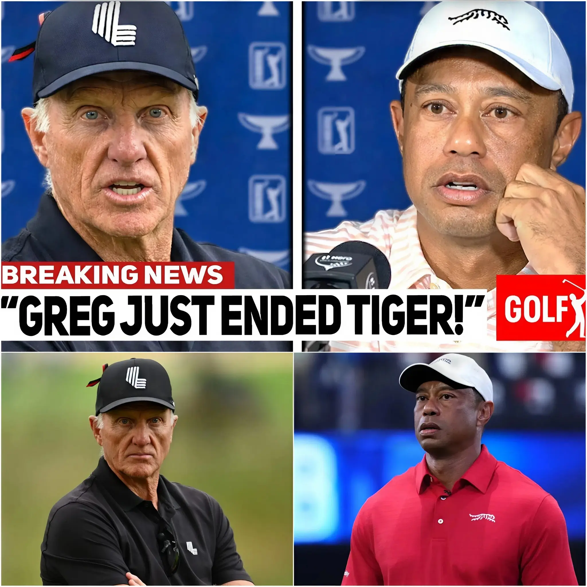 Cover Image for Greg Norman HUMILIATES Tiger Woods After PGA Betrayal Shocks Fans!