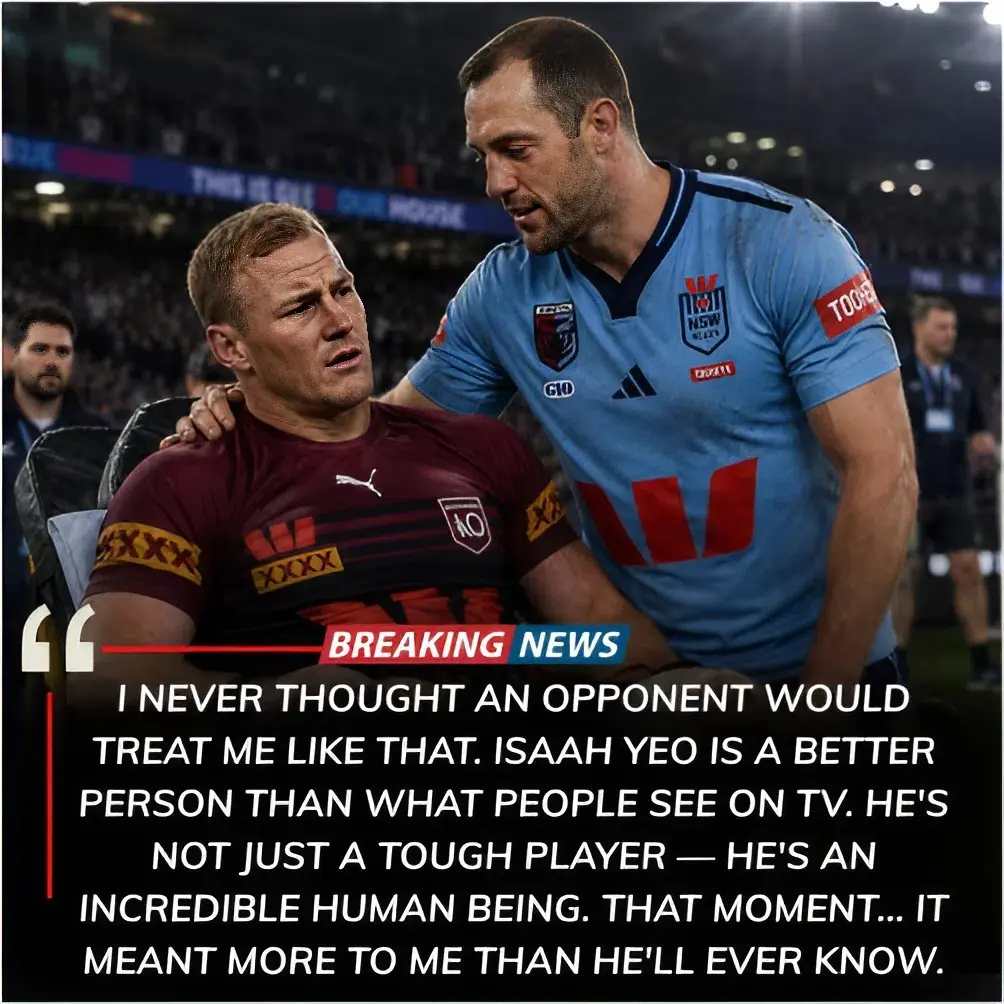 Cover Image for As New South Wales Blues sealed a hard-fought victory over the Queensland Maroons, most of the attention was focused on the intensity of the battle on the field. But after the final whistle, a different moment quietly captured the hearts of rugby league fans across Australia.