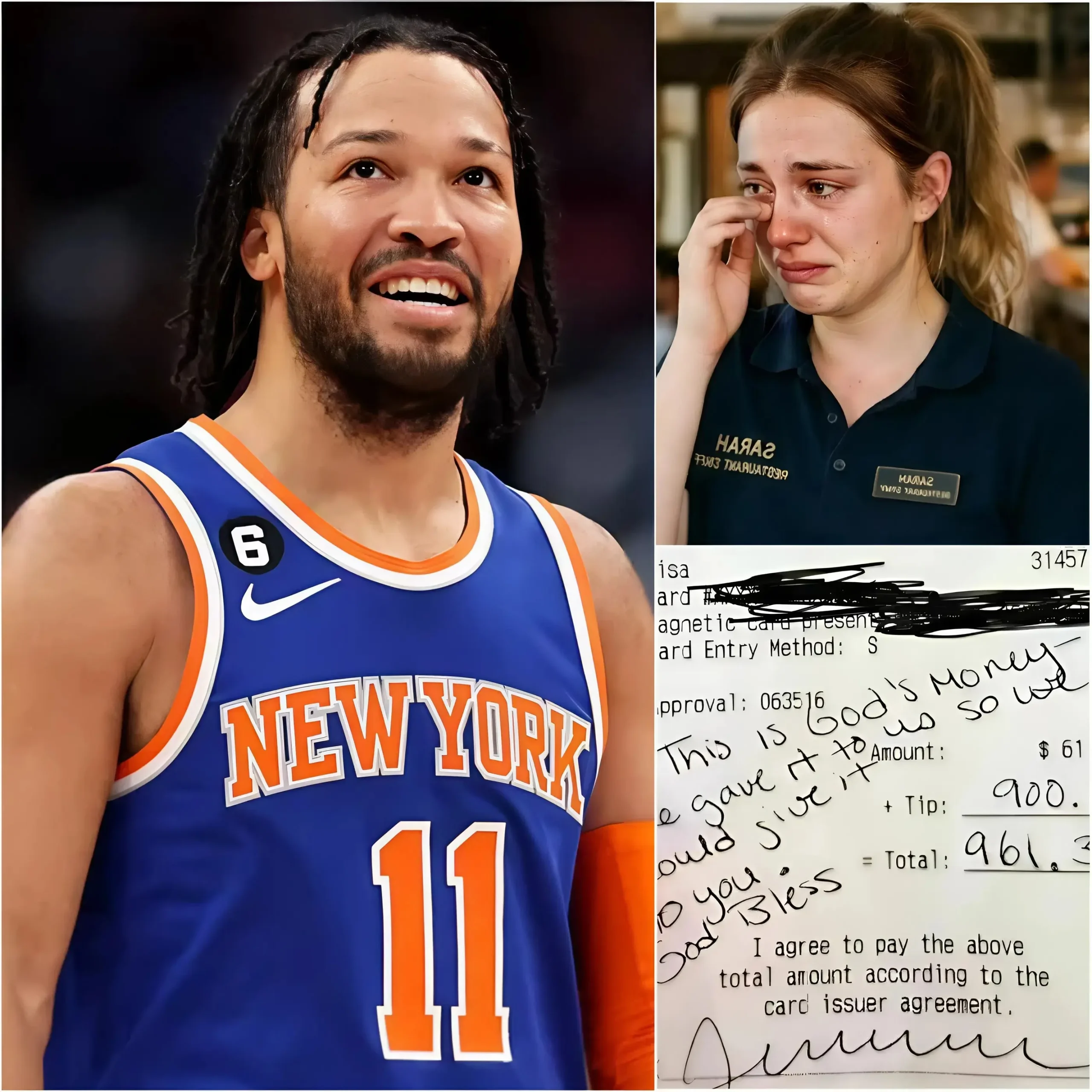 Cover Image for 🚨 BREAKING NEWS: Misa, a 21-year-old waitress, had absolutely no idea that the person she was serving was NBA star Jalen Brunson. Polite and humble, Jalen Brunson enjoyed his meal without drawing any attention to himself.
