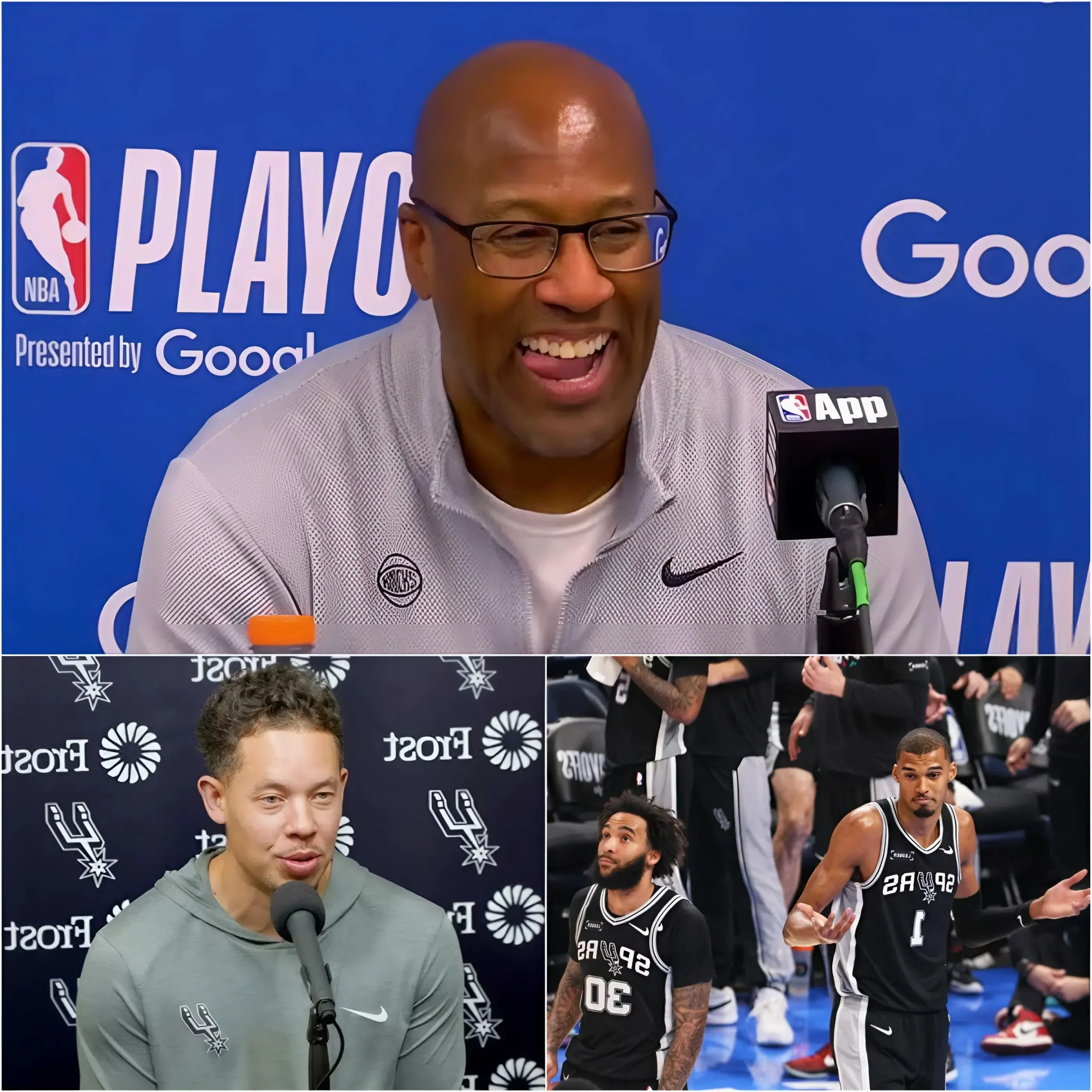 Cover Image for BREAKING NEWS: Right after securing a place in the NBA Finals, San Antonio Spurs head coach Mitch Johnson sparked outrage among New York Knicks fans when he made a provocative comment aimed at Mike Brown.
