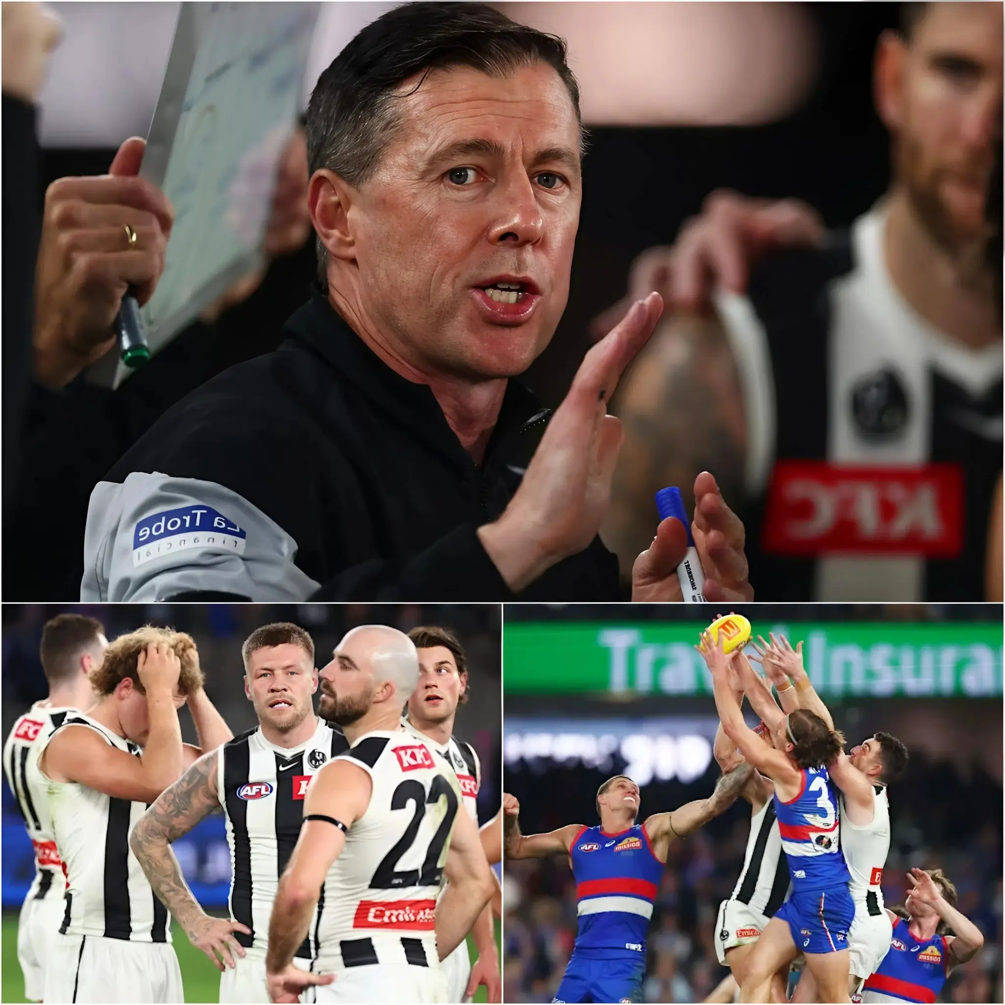 Cover Image for 🚨🚨 “GET OUT OF HERE! SINCE BECOMING A COACH, I HAVE NEVER SEEN A PLAYER AS BAD AS HIM. IT’S ABSOLUTELY EMBARRASSING FOR A PLAYER WHO EARNS ONE OF THE HIGHEST SALARIES ON THE TEAM!” — Craig McRae was reportedly furious after his team’s disappointing loss at Marvel Stadium