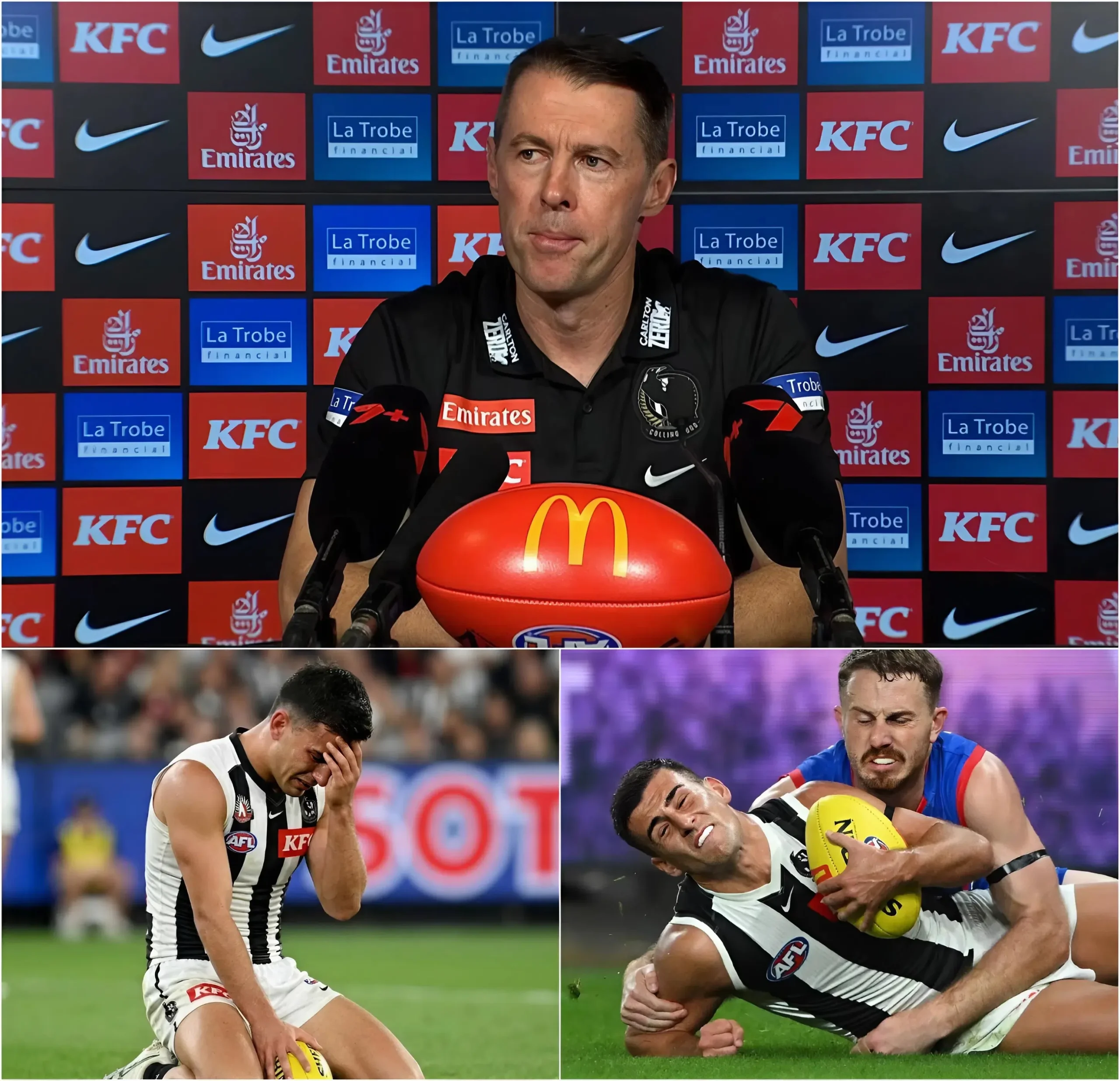 Cover Image for đš BREAKING NEWS đš Immediately after Collingwoodâs heartbreaking 97-93 defeat to the Western Bulldogs, head coach Craig McRae refused to stay silent.