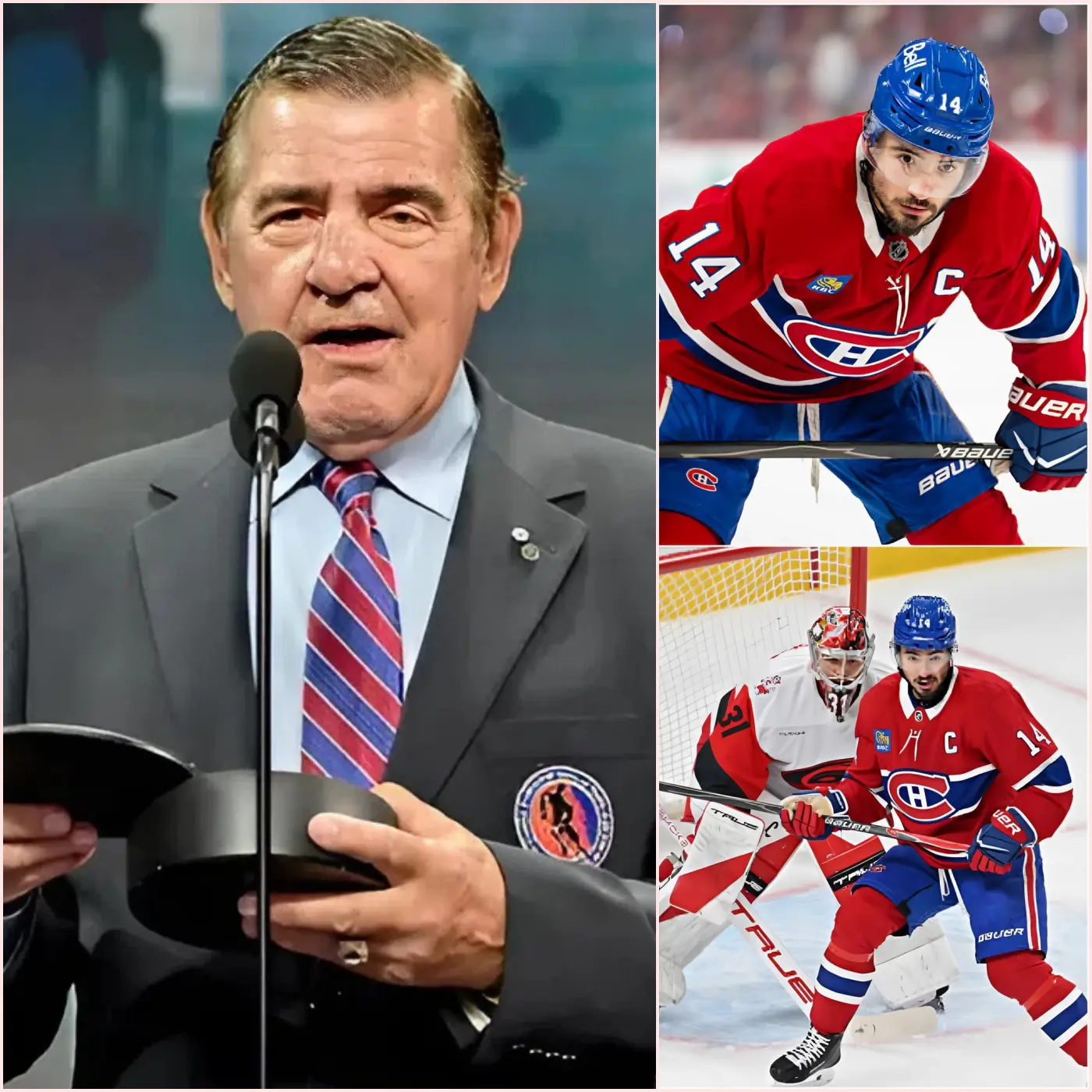 Cover Image for 😭💖 IL Y A À PEINE 30 MINUTES : La légende du hockey, Serge Savard, a enfin brisé le silence avec une déclaration profondément émouvante défendant le capitaine et étoile montante Nick Suzuki