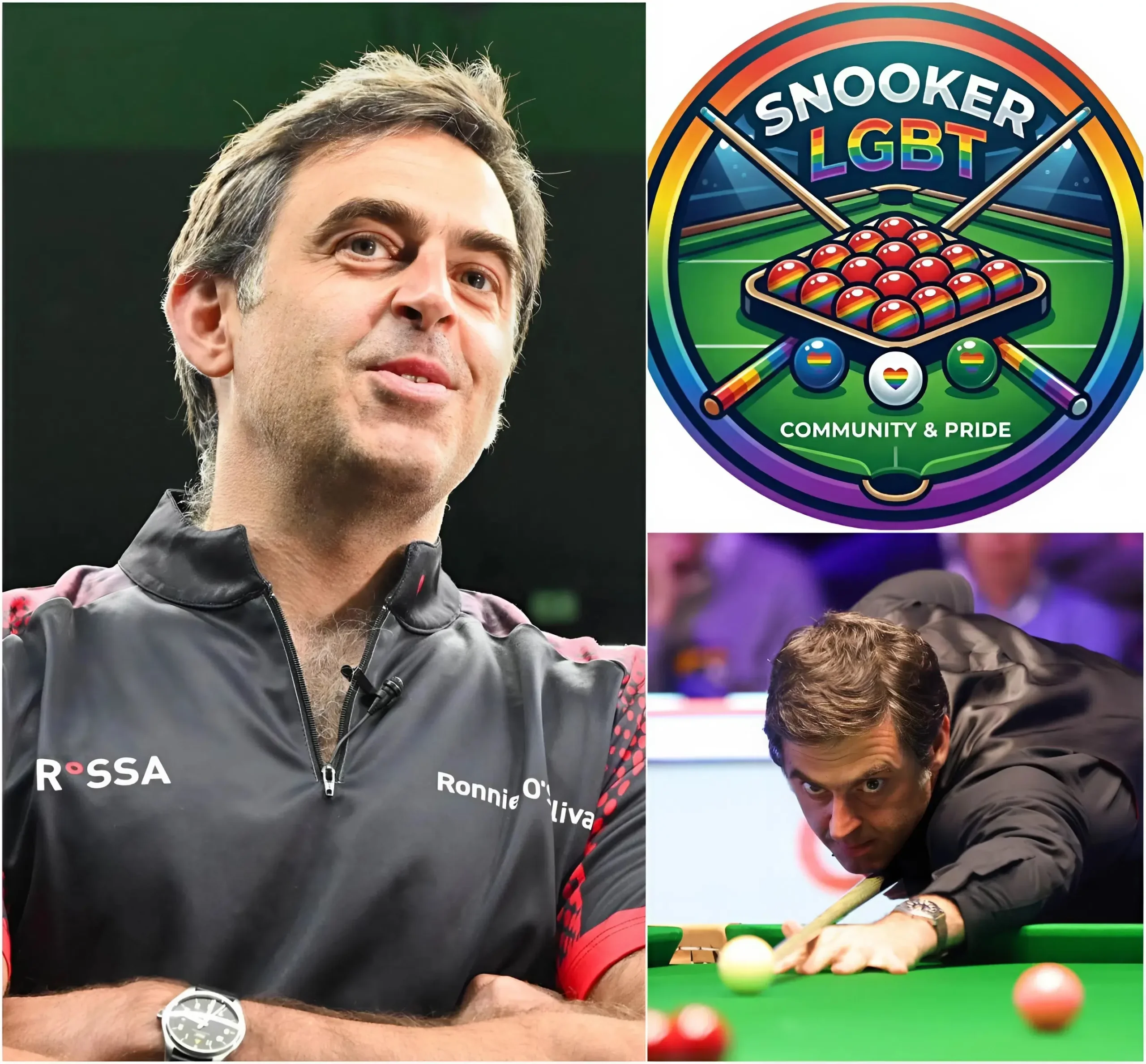 Cover Image for 🚨LONDON, 15 MINUTES AGO: Snooker legend Ronnie O’Sullivan officially announces that he will NOT wear the L.G.B.T rainbow symbol for promotion at tournaments in the UK.