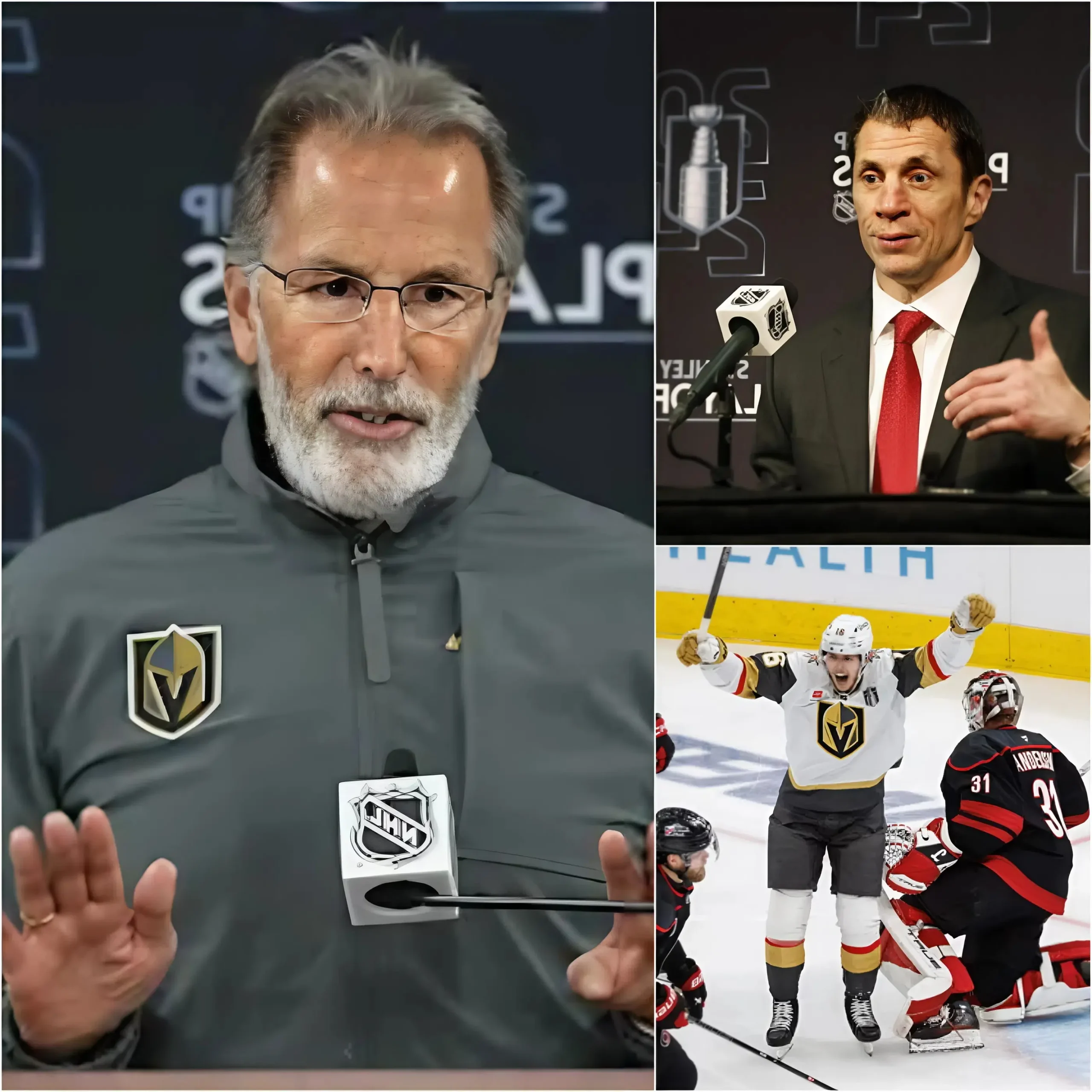 Cover Image for 🚨🚨« Je n’ai jamais vu une victoire aussi lâche ! » Immédiatement après la défaite 4-5 des Carolina Hurricanes face aux Vegas Golden Knights, l’entraîneur-chef des Hurricanes, Rod Brind’Amour, a publiquement critiqué son adversaire. Il s’est moqué des Golden Knights,
