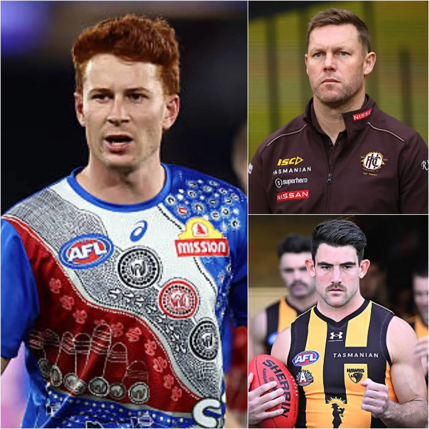 Cover Image for BREAKING NEWS: Hawthorn head coach Sam Mitchell and captain Jai Newcombe have each been fined AUD 50,000 and suspended for one game after engaging in unsportsmanlike conduct