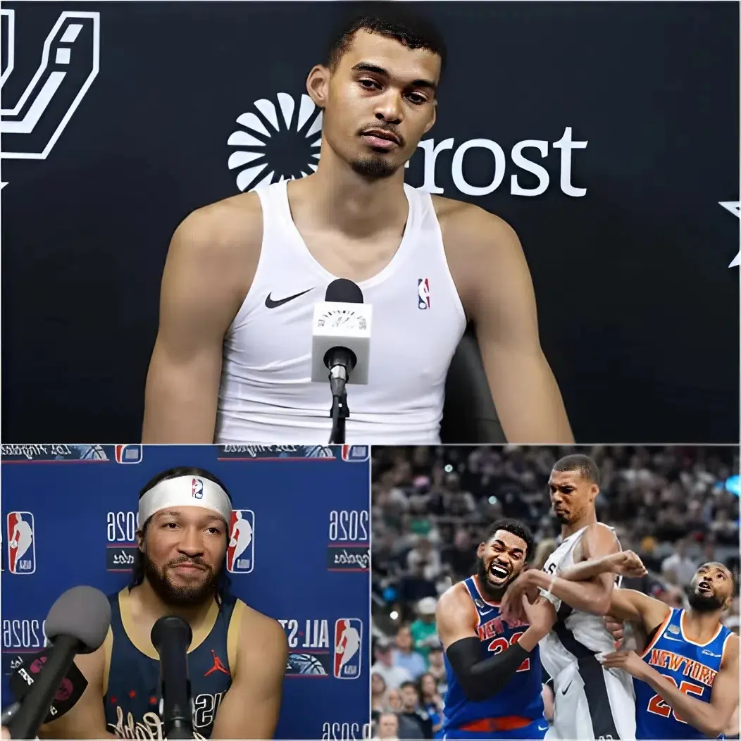 Cover Image for ️🏀“¡LOS ÁRBITROS NOS ROBARON LA VICTORIA!” La estrella de los San Antonio Spurs, Victor Wembanyama, estalló de emoción, criticando duramente el arbitraje tras una dolorosa derrota por 104-105 ante los New York Knicks en el segundo partido de las Finales.