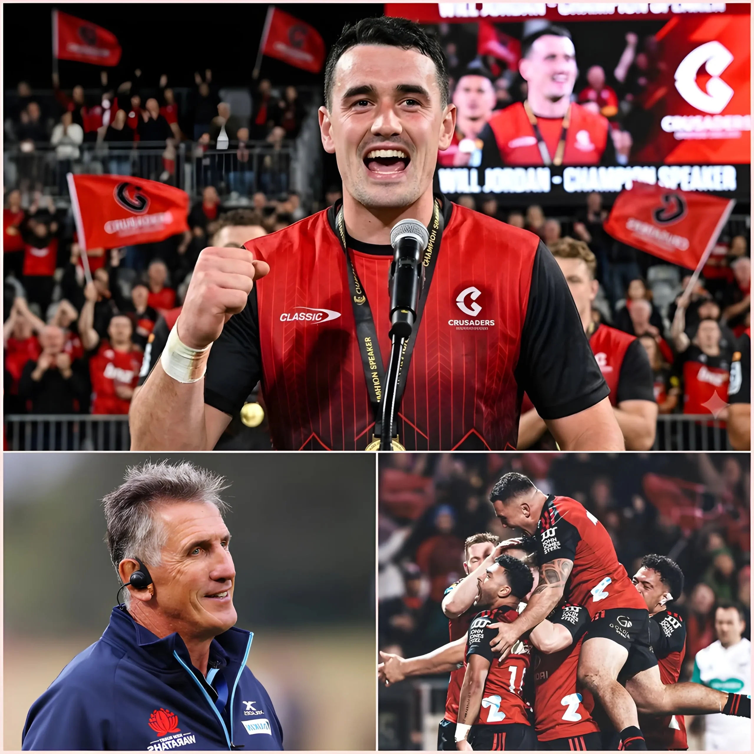 Cover Image for ❤️”I WILL FIGHT TO MY LAST BREATH FOR THE CRUSADERS, EVEN IF I HAVE TO FALL ON THE GRASS…” Will Jordan moved millions of Crusaders fans across New Zealand to tears with his proud declaration ahead of the crucial semi-final match against the Chiefs.