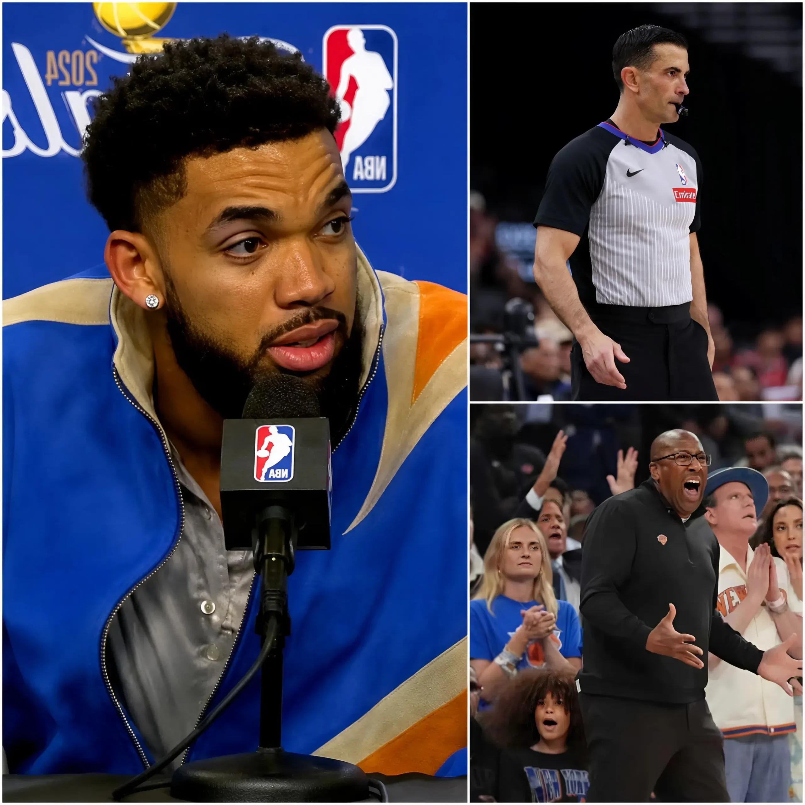 Cover Image for “What on earth were the referees doing?” Karl-Anthony Towns has repeatedly criticized the officiating during this year’s NBA Finals. Game 4 may go down as one of the most controversial games in NBA Finals history, with officials making a series of decisions that many believed were unfair to the New York Knicks.