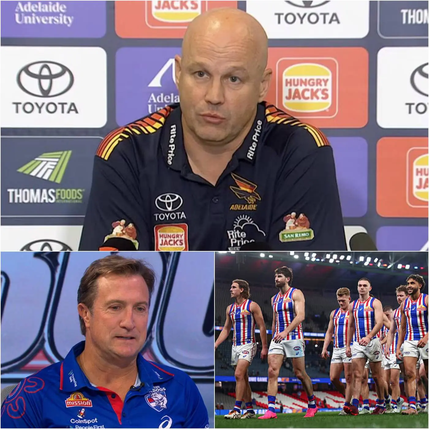 Cover Image for “THIS TEAM DOESN’T DESERVE TO BE ON THE SAME FIELD AS US!” Adelaide Crows head coach Matthew Nicks unleashed in a scathing post-match interview, holding nothing back as he tore into the Western Bulldogs.