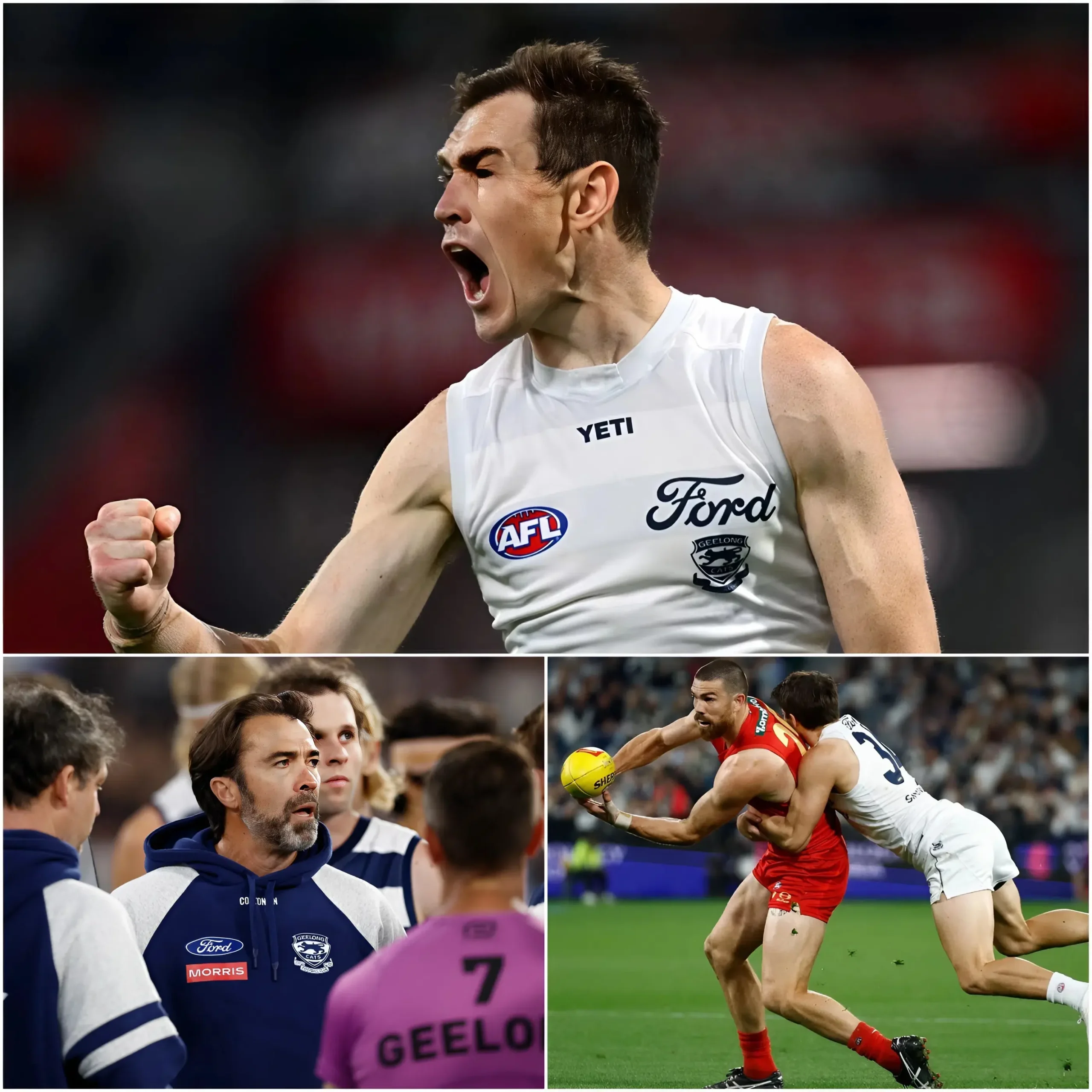 Cover Image for “NO NEED TO ARGUE, THEY DON’T PLAY THE SAME WAY AS US!” — Coach Chris Scott caused a stir in the AFL with his arrogant statement after the victory against the Gold Coast Suns at their home arena, Geelong. The Geelong Cats’ strategist even publicly declared that just three of his