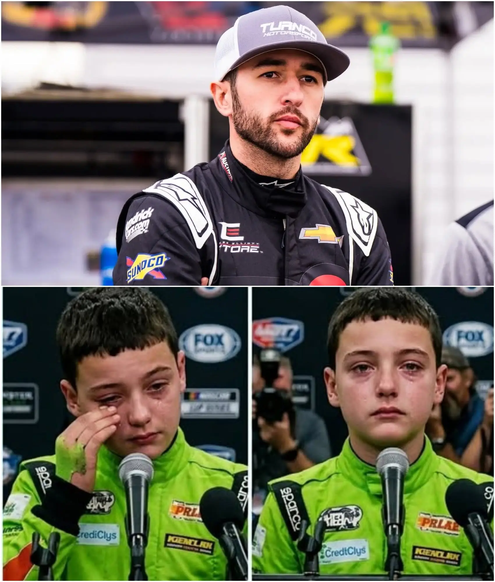 Cover Image for 🔇 Brexton Busch just silenced the entire racetrack. After finishing second, the boy – Kyle Busch’s eldest son – received a question that will likely haunt him throughout his childhood: 💔 “Is your father’s shadow weighing heavily on your performance?” – a tearful reply from Brexton Busch.