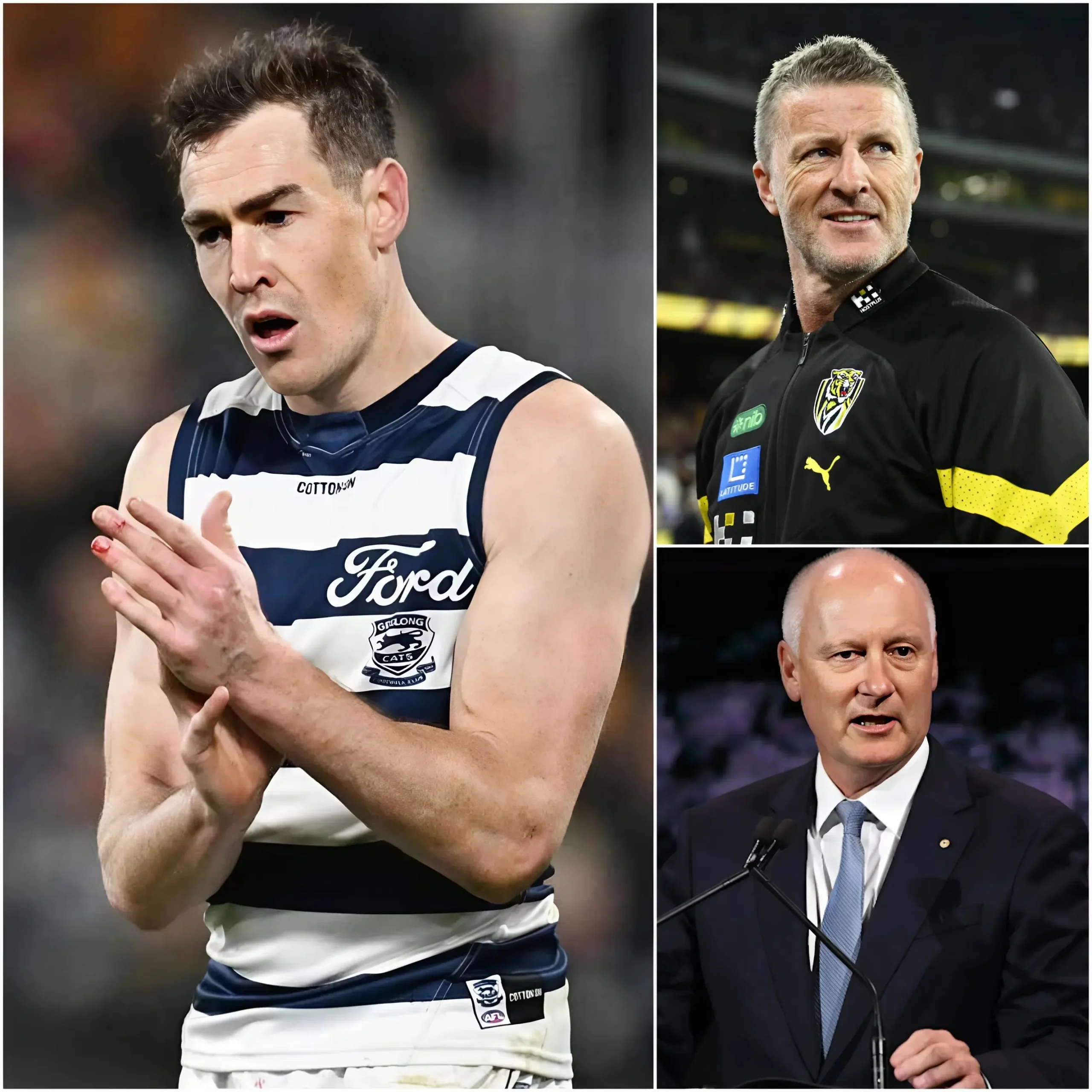 Cover Image for BREAKING NEWS 🛑 After several hours of investigation, AFL Chairman Richard Goyder has officially announced the findings based on evidence presented by Gold Coast Suns coach Damien Hardwick—who had accused Geelong Cats star Jeremy Cameron of using high-tech equipment during the match between the two teams. The AFL’s final verdict has sparked a wave of fierce controversy… See full details below.