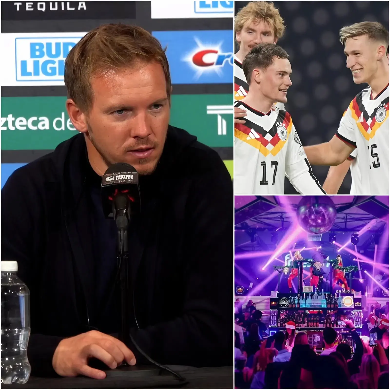 Cover Image for đšEILMELDUNG: Bundestrainer Julian Nagelsmann hat heute Morgen die gesamte Mannschaft schockiert, als er einen Star-Neuzugang aus dem Kader strich, nachdem dieer dabei erwischt worden sein soll, wie er am Vorabend mit Freunden in einem Nachtclub feierte,