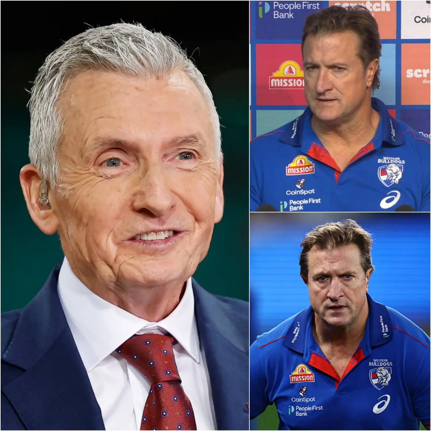 Cover Image for đ¨đĽ âHEâS THE WORST COACH IâVE EVER SEEN!â Following the Western Bulldogsâ humiliating 64-121 defeat to Adelaide Crows, veteran commentator Bruce McAvaney reportedly launched a brutal attack on Luke Beveridge