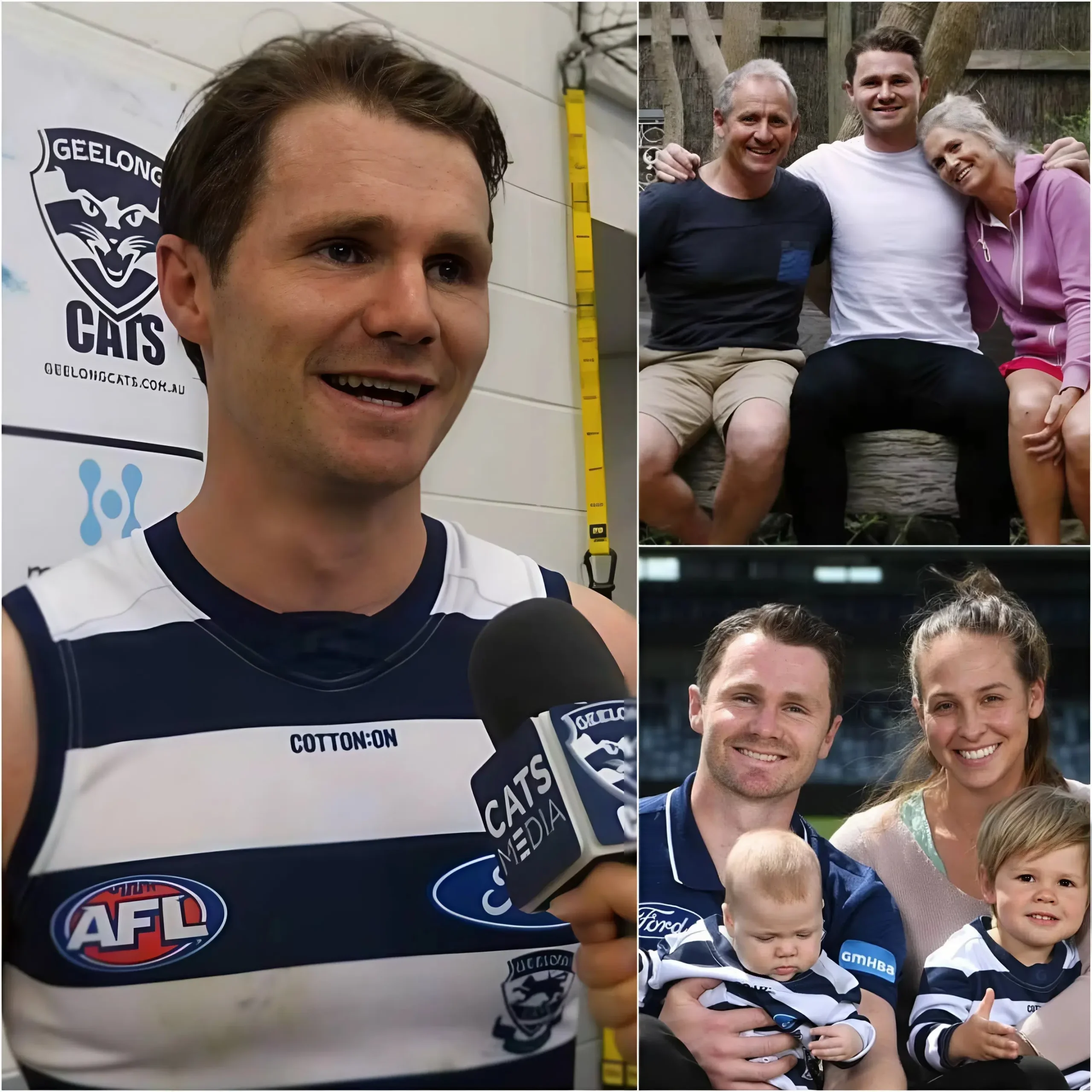Cover Image for âFAMILY IS THE MOST IMPORTANT THING.â Even after a tough match against Collingwood, Geelong captain Patrick Dangerfield moved everyone by donating half of his fortune to help his parents fulfill their lifelong dream. âWhen I was little, my mother sacrificed so much, even going without food so I could train