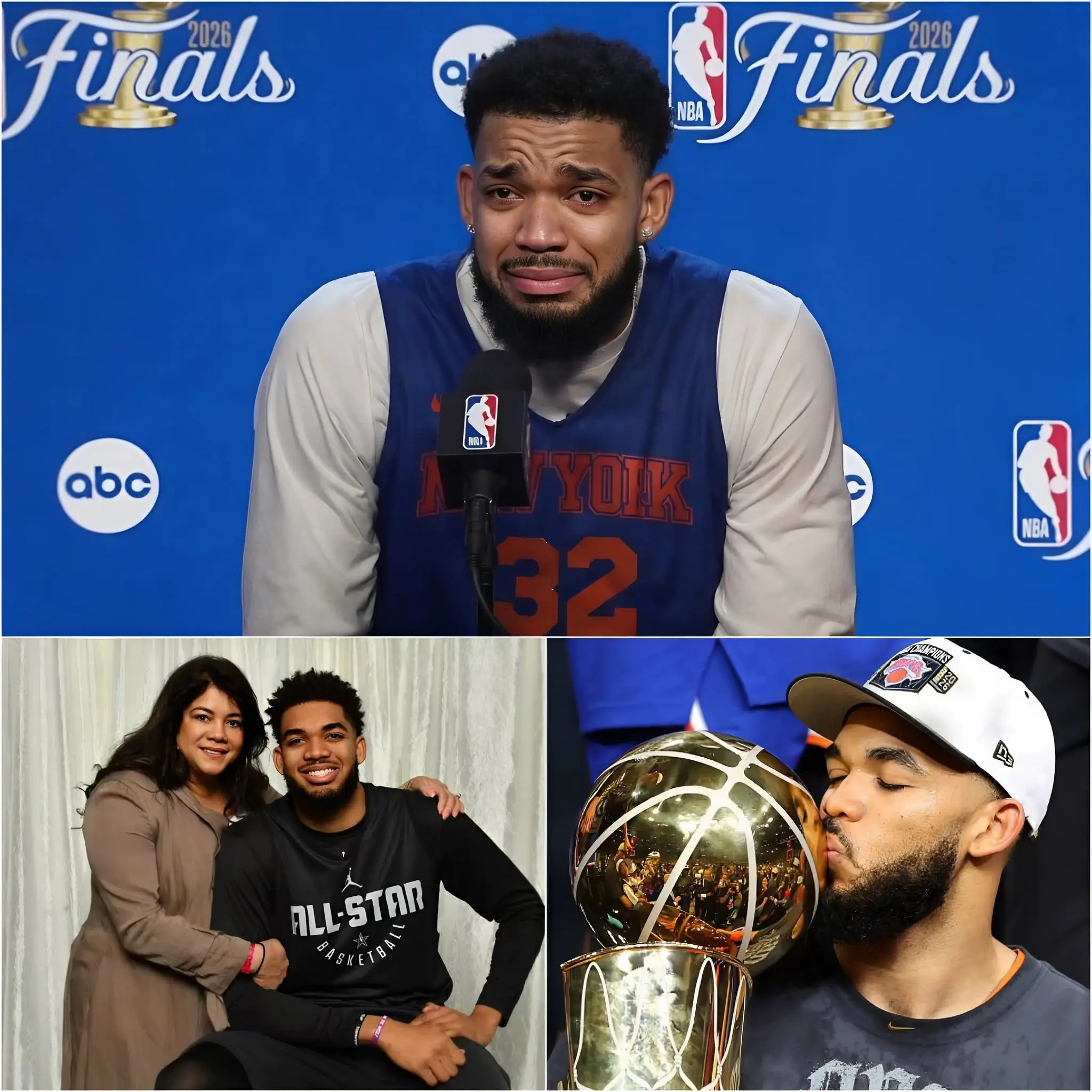 Cover Image for ️🏀 Knicks star Karl-Anthony Towns broke down in tears after New York’s 2026 NBA Finals victory, revealing that the championship was more than just a trophy, but a promise fulfilled. News Member Lowi — June 14, 2026 · 0 Comment