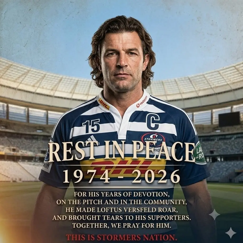 Cover Image for 💔 HEARTBREAKING… The entire DHL Stormers family and the South African rugby community are grieving the tragic death of a former star player.