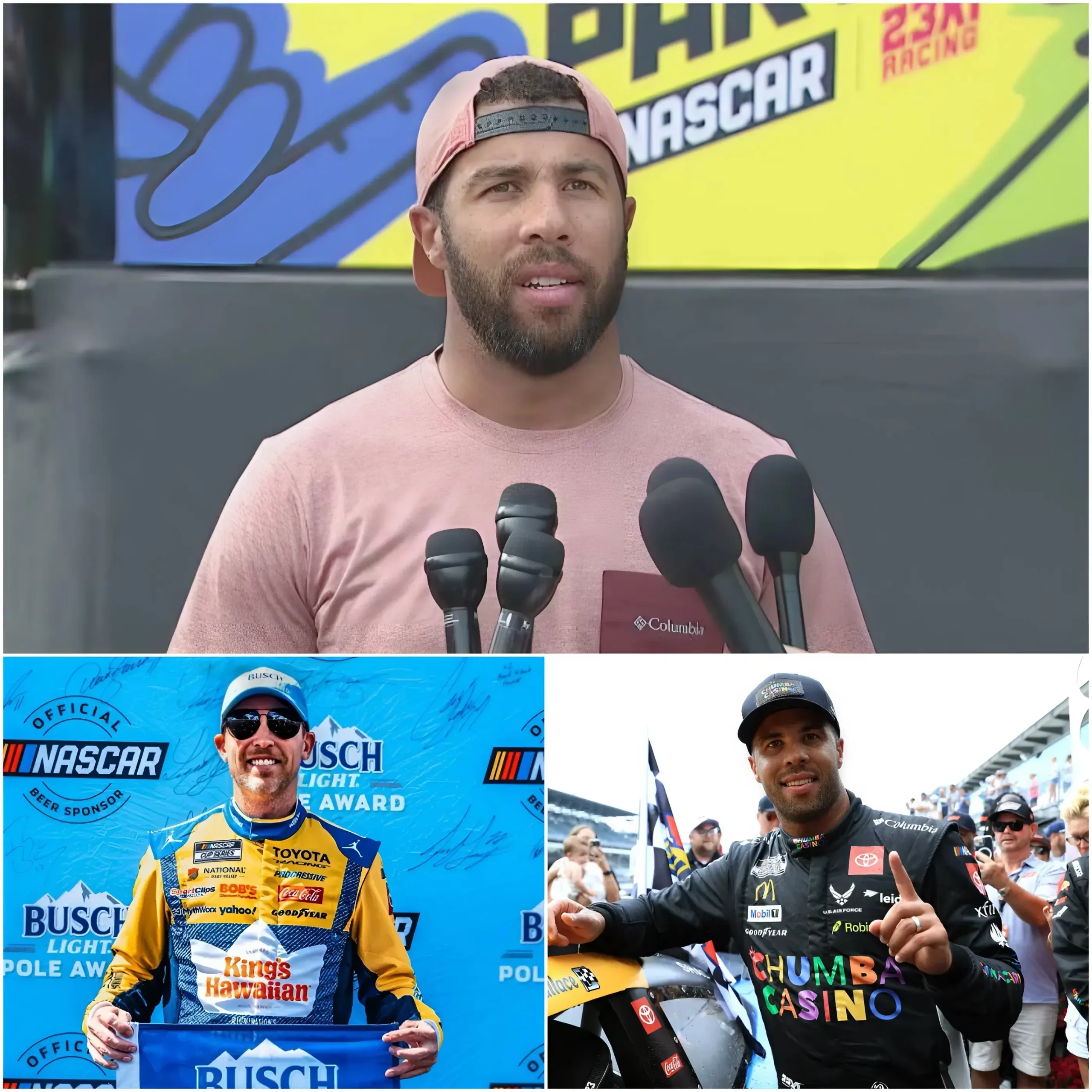 Cover Image for 🚨 BREAKING NEWS 10 MINUTES AGO “I’m leaving NASCAR in 2026 if this doesn’t stop…” — Bubba Wallace is said to have made a shocking 15-word statement aimed directly at Denny Hamlin, who allegedly filed a complaint that prompted NASCAR to launch an investigation, uncover the truth behind recent victories, and examine allegations of race-fixing.
