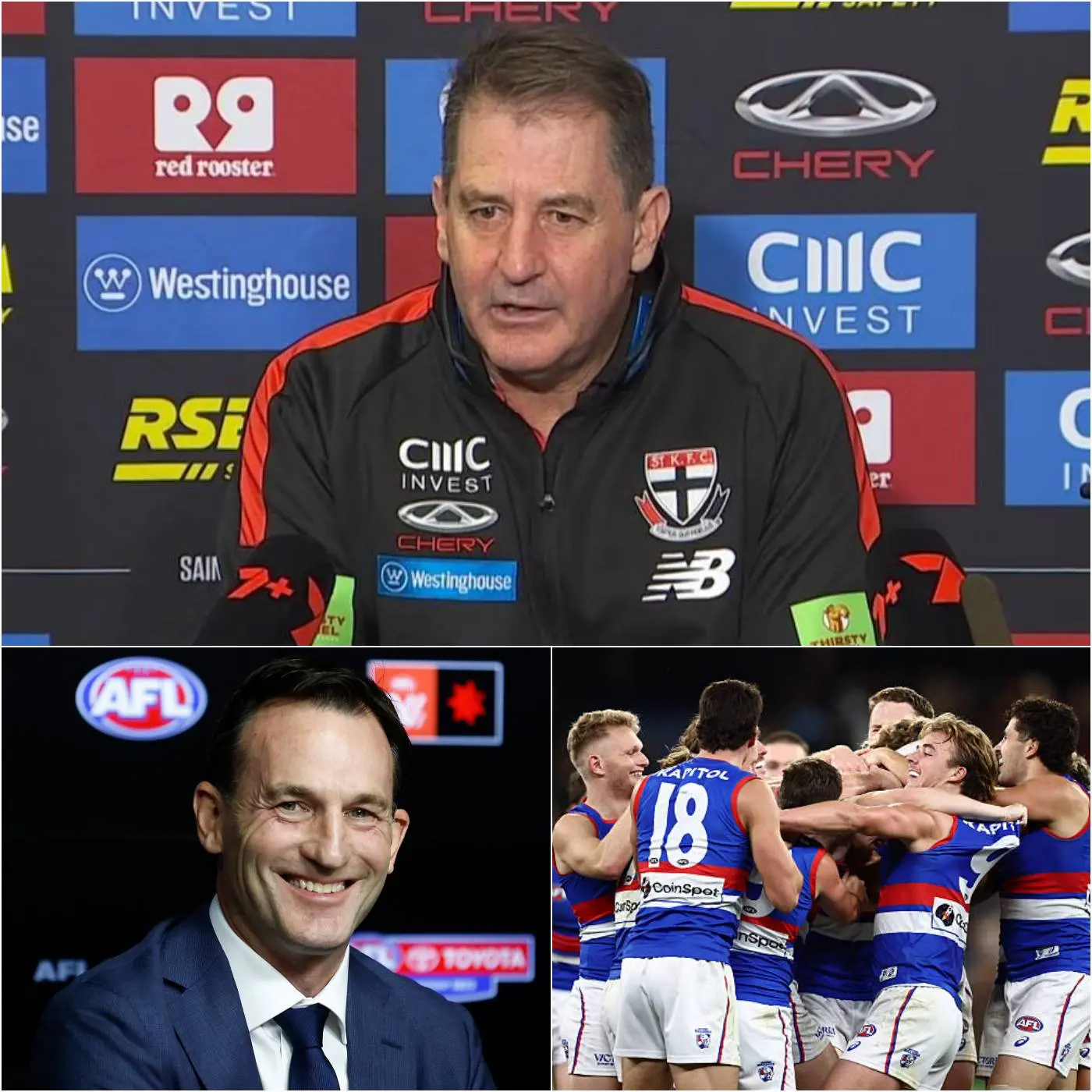 Cover Image for “WE DEMAND JUSTICE!” St Kilda head coach Ross Lyon has called for an AFL investigation into three Western Bulldogs players ahead of their upcoming match, alleging suspicious activity that could threaten the integrity of the game.