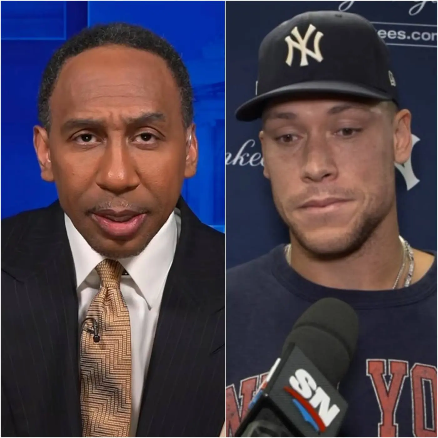Cover Image for “HE’S JUST A BASEBALL PLAYER.” That’s what Stephen A. Smith said — only moments before Yankees star Aaron Judge stunned the entire studio with a calm but devastating response on live television. ⚾🔥