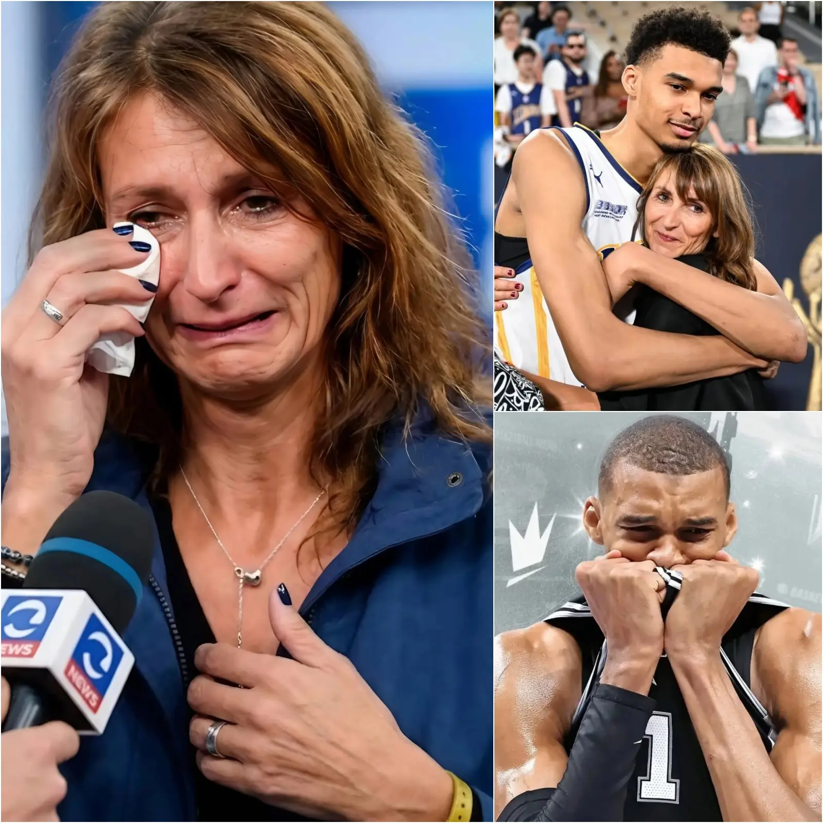 Cover Image for 💔 “STOP BLAMING MY SON!” — Elodie de Fautereau, mother of Victor Wembanyama, speaks out in defense of her son after the loss to the Knicks in the NBA Finals