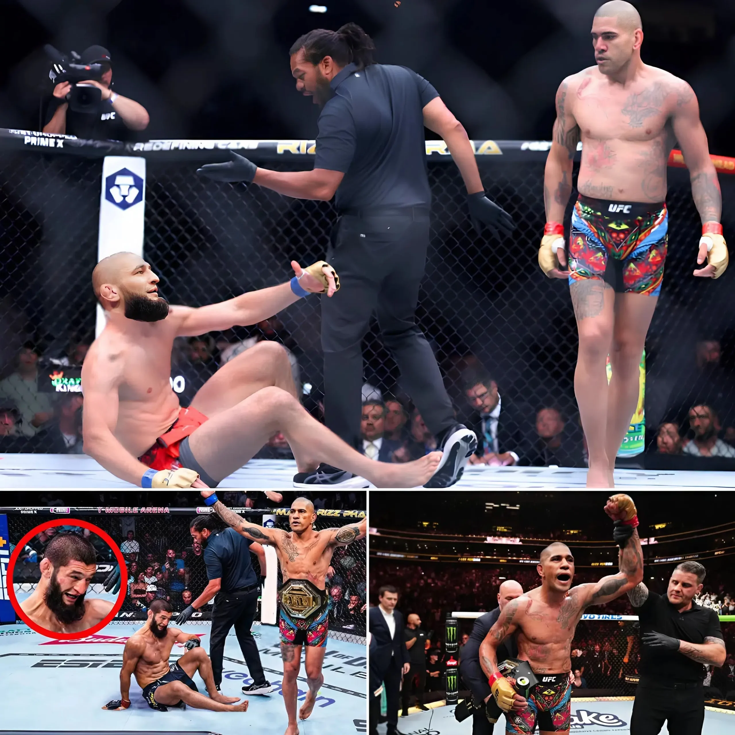 Cover Image for “The reign of the Monster is over!” — Alex Pereira shocked everyone by brutally knocking out Khamzat Chimaev in the first round.