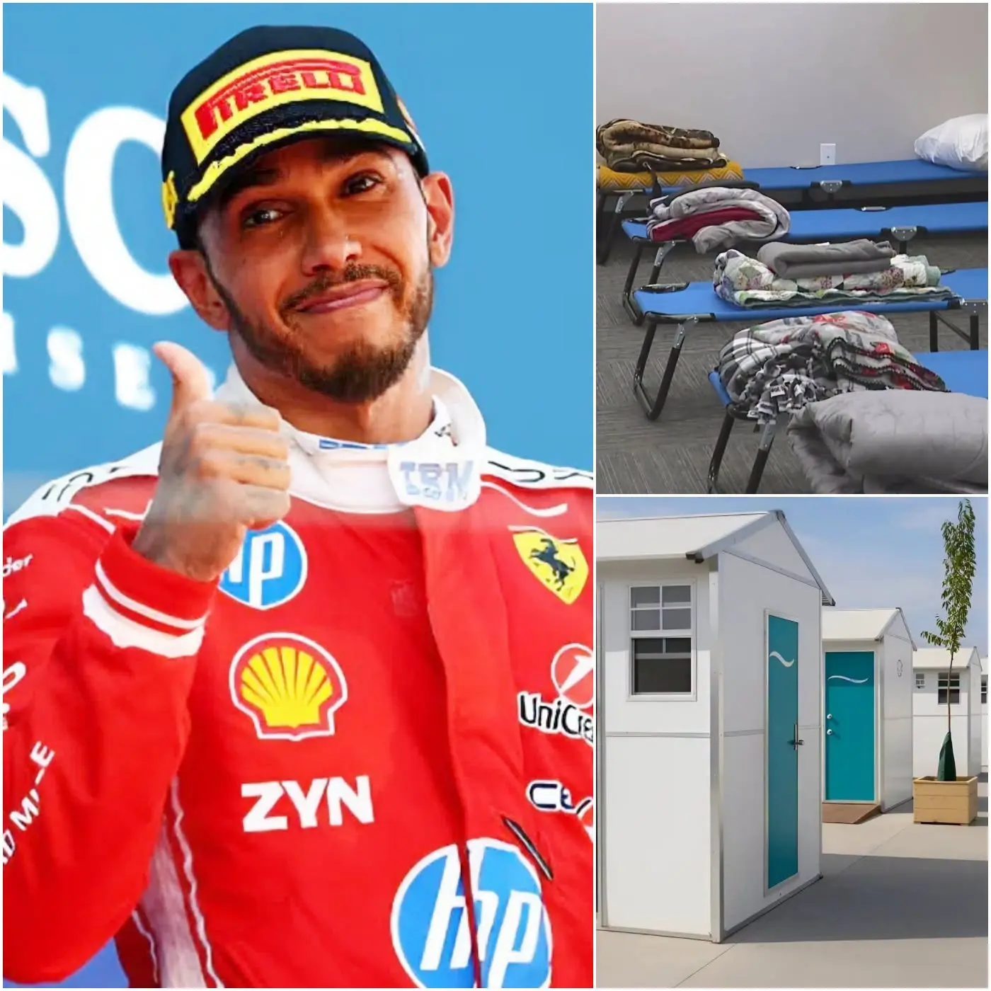 Cover Image for GOOD NEWS: Beloved Formula 1 star Lewis Hamilton has donated all of his $2.3 million in television earnings, appearance fees, and image rights to build a network of support centers for homeless people in working-class communities across the UK — places he has often said shaped who he is as a person.