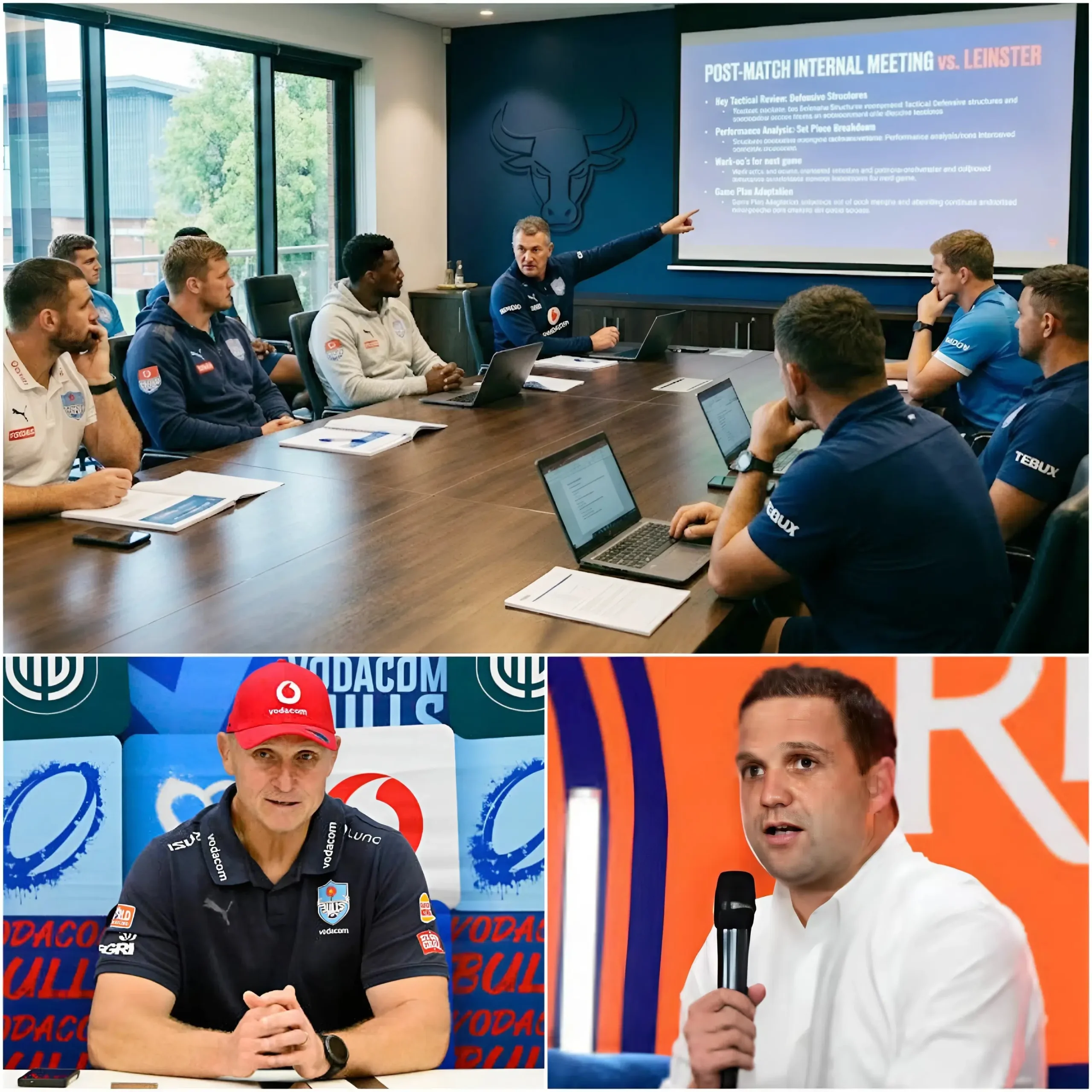 Cover Image for 🔥⚡ RUGBY SHOCKWAVES: In a tense, closed-door meeting lasting over an hour, Vodacom Bulls president Edgar Rathbone, head coach Johan Ackermann, and key members of the franchise leadership reportedly clashed over the future direction of the organization following the heartbreaking United Rugby Championship defeat to Leinster Rugby.
