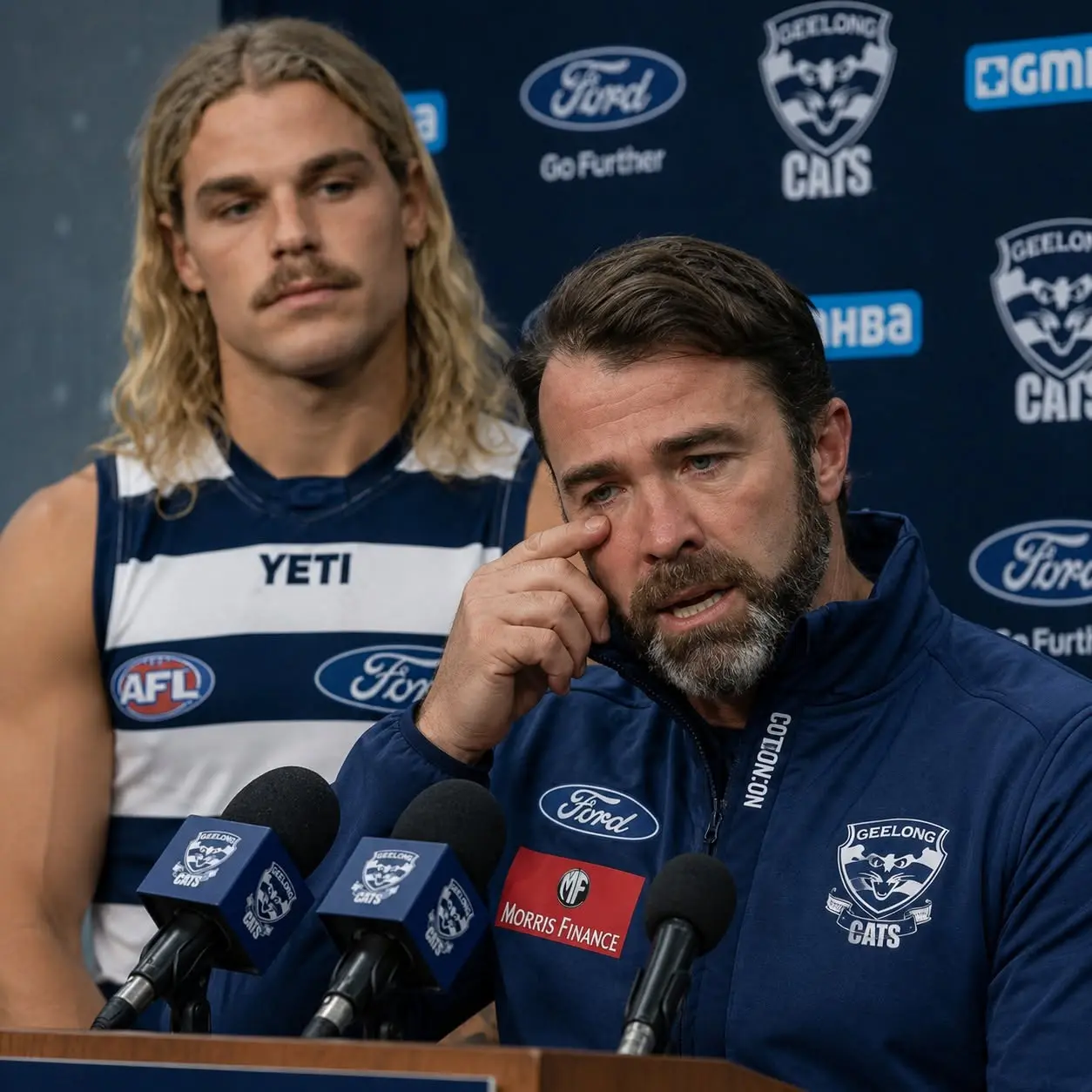 Cover Image for BREAKING NEWS 30 MINUTES AGO: Geelong Cats head coach Chris Scott has just revealed the heartbreaking reason why his players, especially Bailey Smith, couldn’t give 100% on the court, resulting in their absence from the next game against Fremantle Football. Instead of anger, fans are now filled with sympathy and concern.