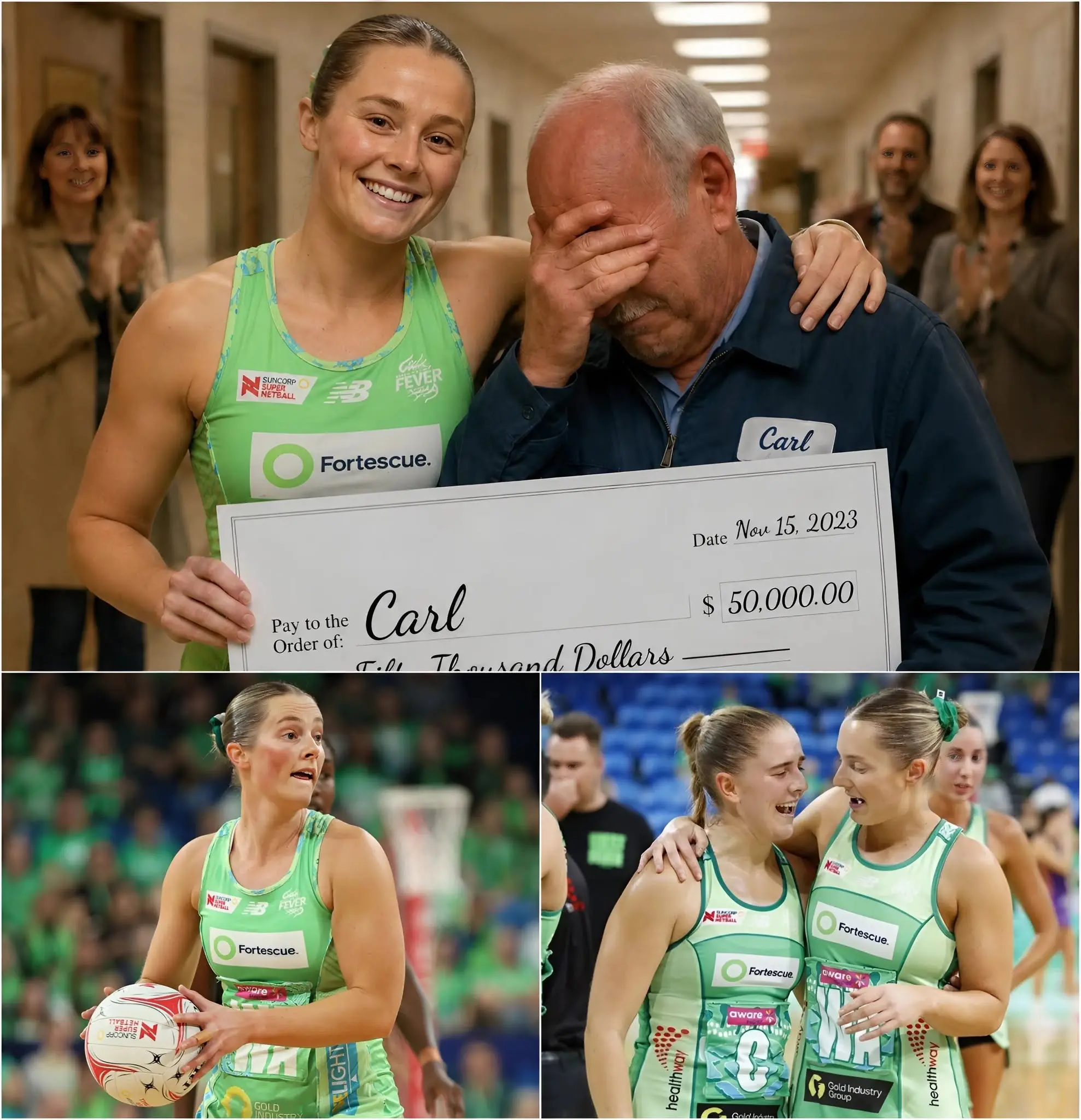 Cover Image for 💖 West Coast Fever star Alice Teague-Neeld experienced a deeply moving moment during her unexpected return to the club where she began her netball journey, leaving everyone present speechless with emotion.