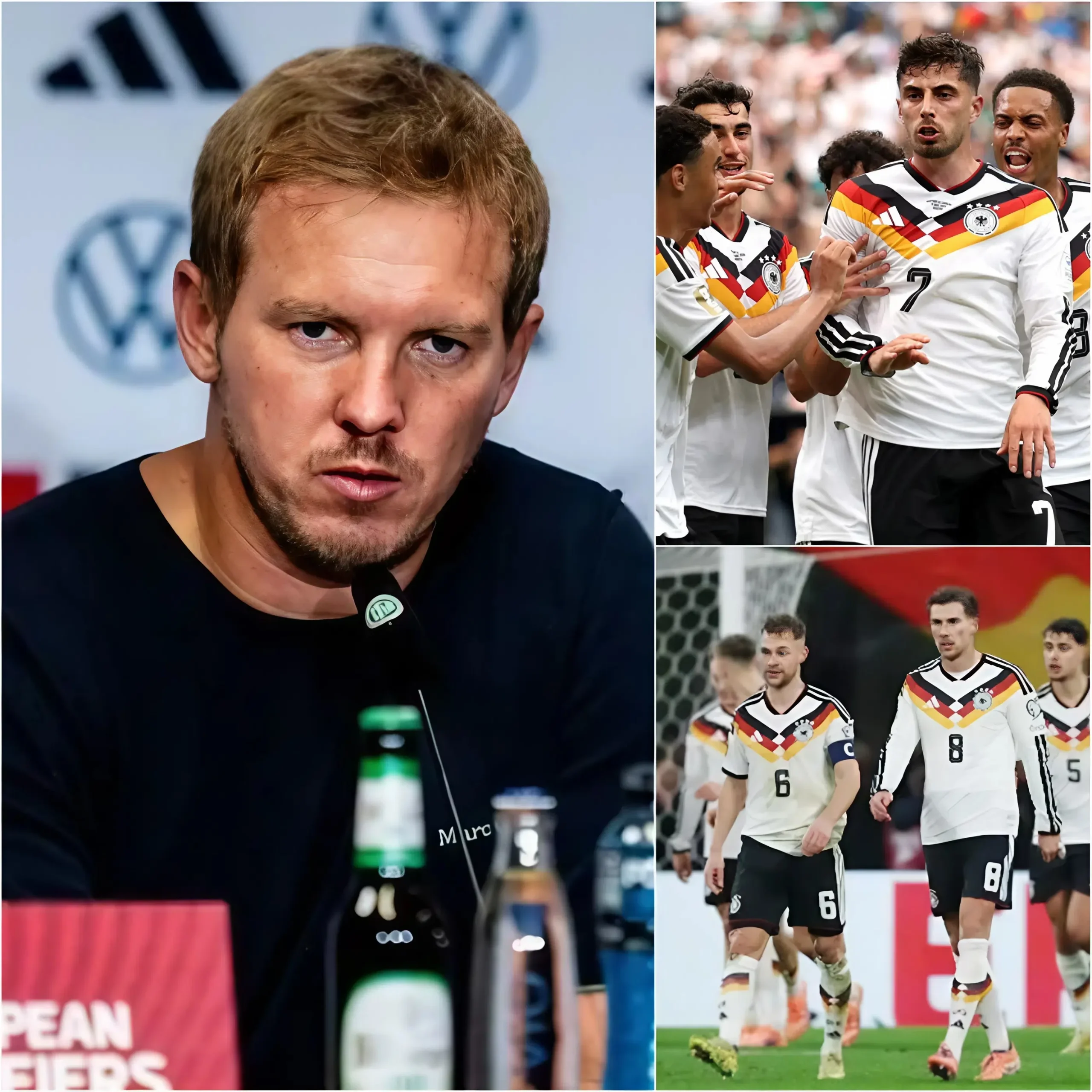 Cover Image for Der Bundestrainer Julian Nagelsmann hat alle überrascht, als er die drei Namen bekannt gab, die definitiv nicht am entscheidenden Spiel der 3. Runde gegen Ecuador teilnehmen werden.