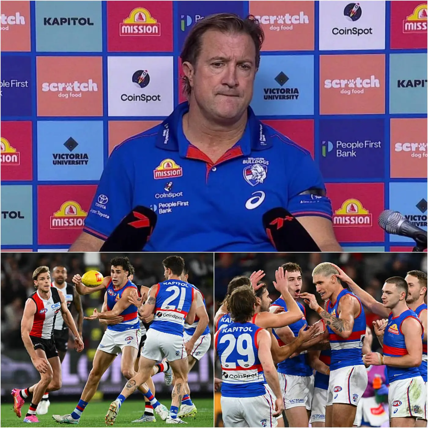 Cover Image for “WE WON THE GAME, BUT I’M NOT HAPPY WITH SOME PLAYERS!” Western Bulldogs coach Luke Beveridge reportedly delivered a surprisingly sharp post-match message after the 83–61 victory over St Kilda