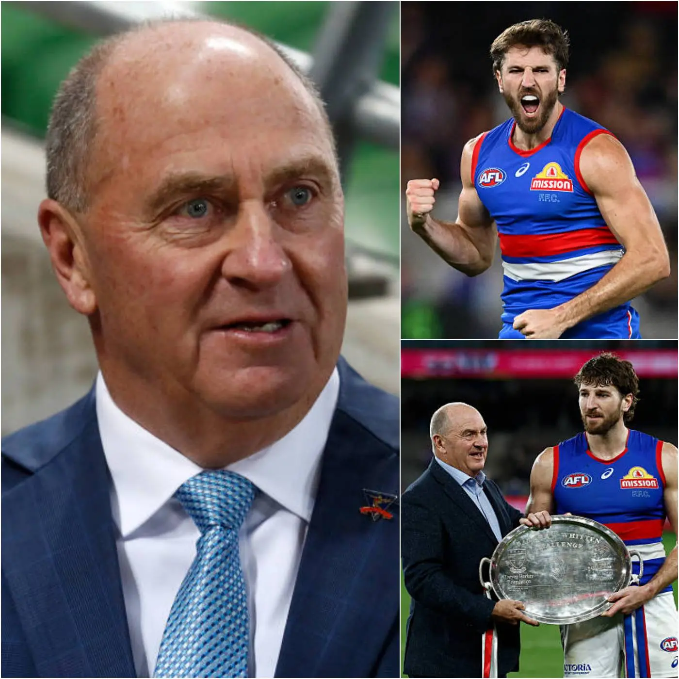 Cover Image for “WATCHING HIM PLAY, IT BRINGS ME BACK TO MY FATHER” Ted Whitten Jr., son of the legendary Western Bulldogs icon Ted Whitten, reportedly shared an emotional reaction after Marcus Bontempelli’s dominant performance against St Kilda