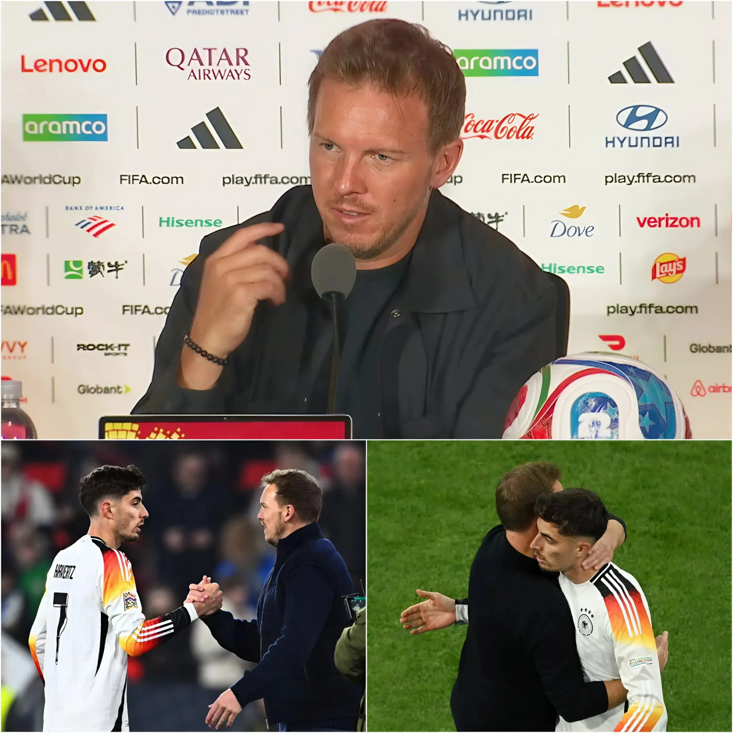 Cover Image for VOR WENIGEN MINUTEN: Eine bewegende Botschaft von Julian Nagelsmann im Zusammenhang mit Kai Havertz: ein emotionales Statement, das die Herzen der Fans berührt hat und sich derzeit massiv in den sozialen Netzwerken verbreitet.