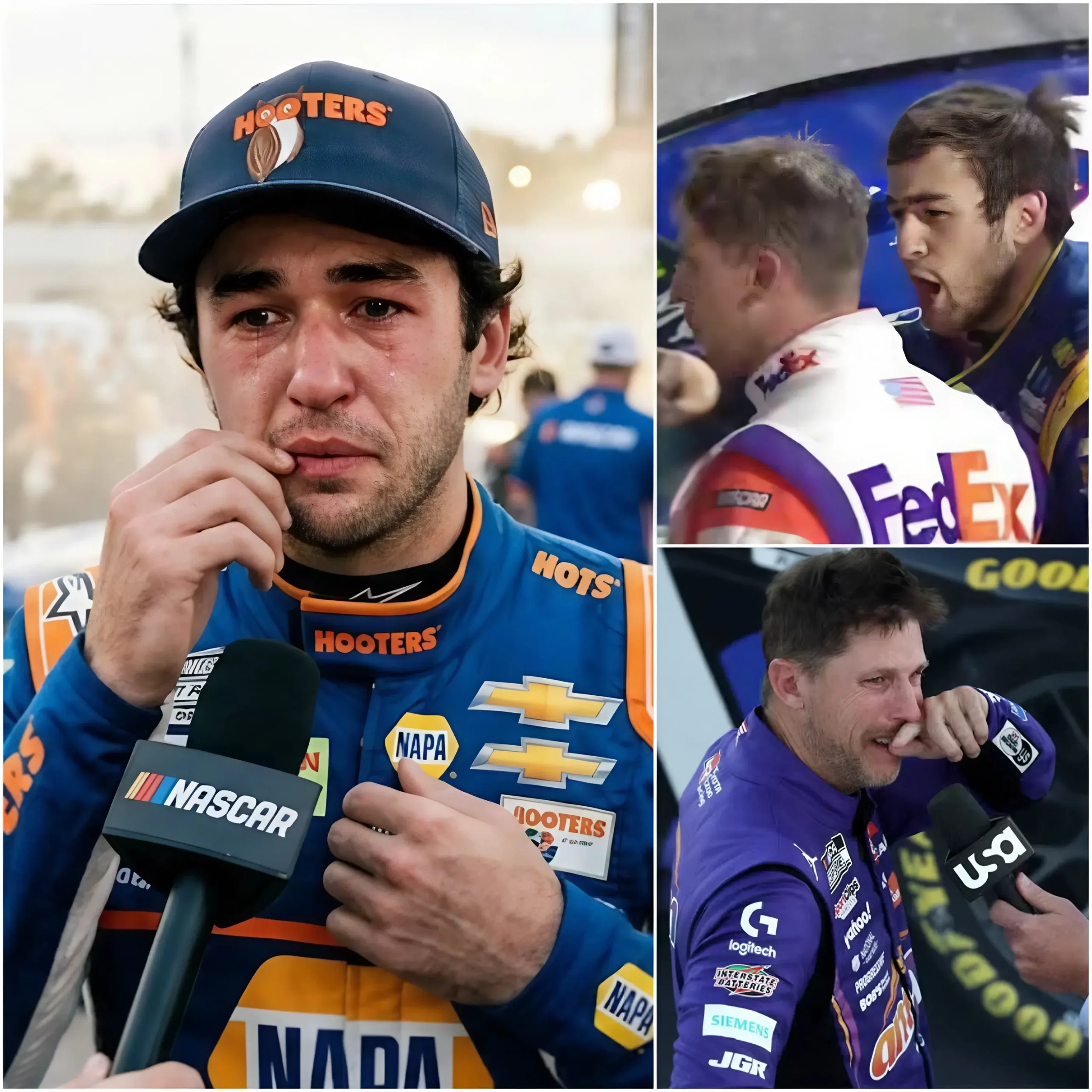 Cover Image for 🚨 BREAKING NEWS: Chase Elliott threatens to leave NASCAR in 2026 after explosive 15-word statement targeting Denny Hamlin, as a complaint triggers an official investigation into recent race results and alleged fixing scandal…