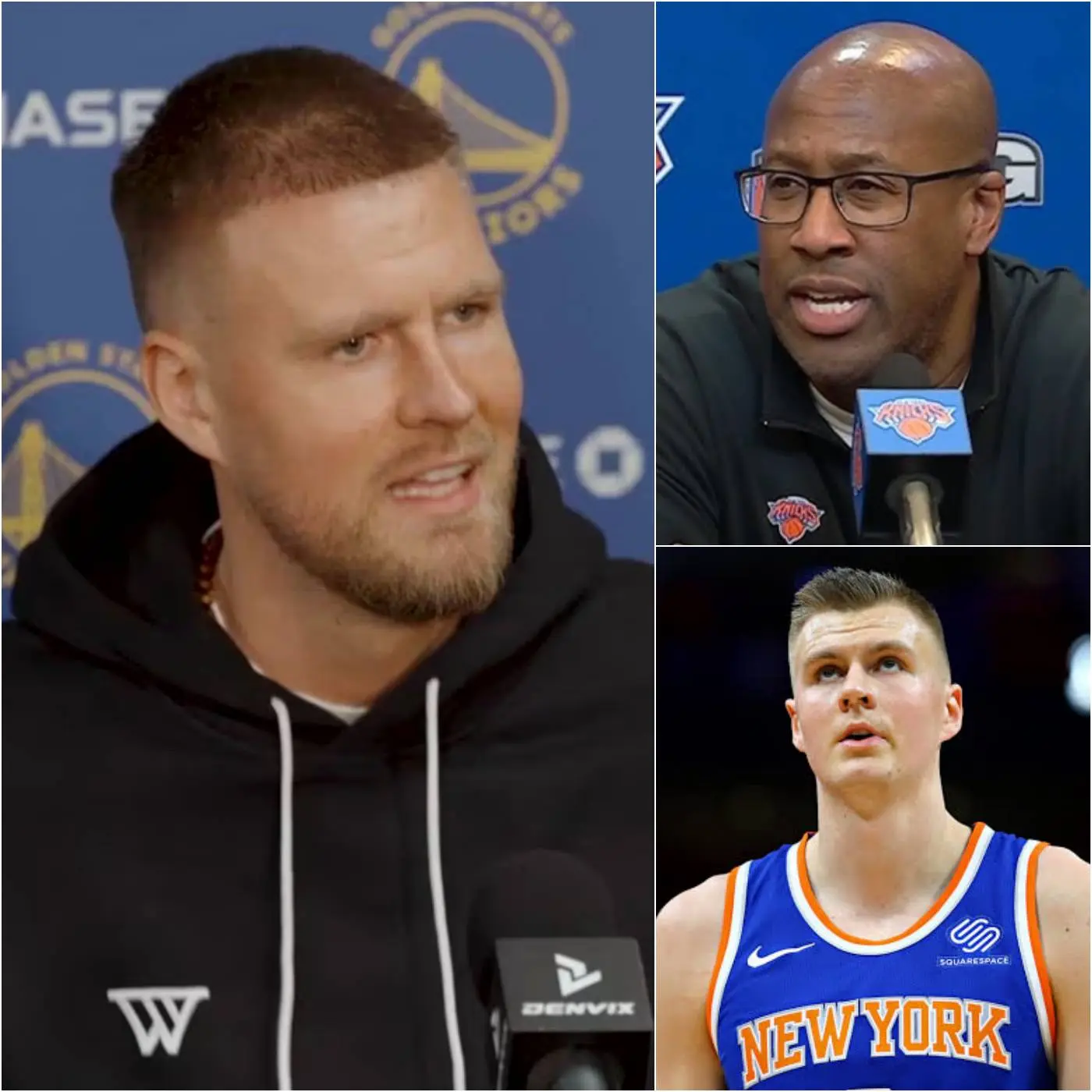 Cover Image for “I AM SO TIRED OF LIFE IN GOLDEN STATE!” Kristaps Porziņģis’ words reportedly detonated inside the Warriors locker room, leaving teammates stunned and speechless as he openly pushed for a shocking return to New York.