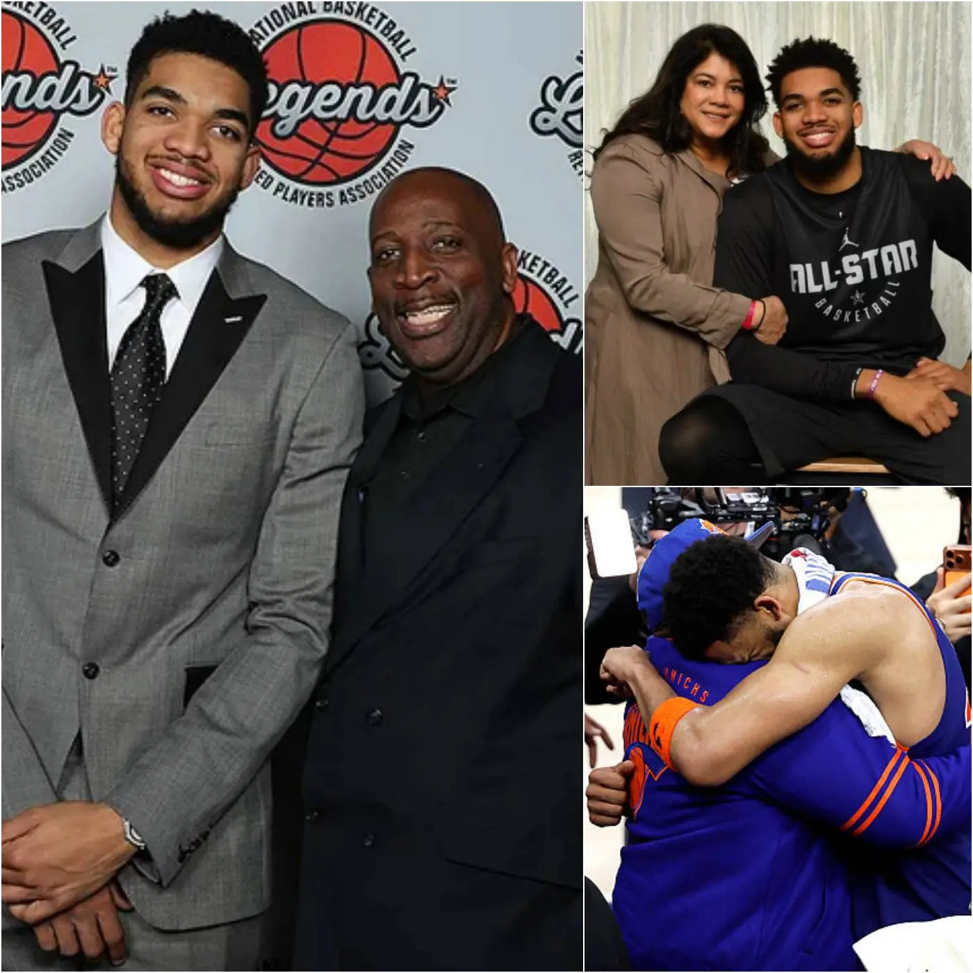Cover Image for “MOM UP THERE IS DEFINITELY PROUD OF YOU!” Karl-Anthony Towns Sr. reportedly broke down in tears after his son officially became an NBA champion with the New York Knicks.