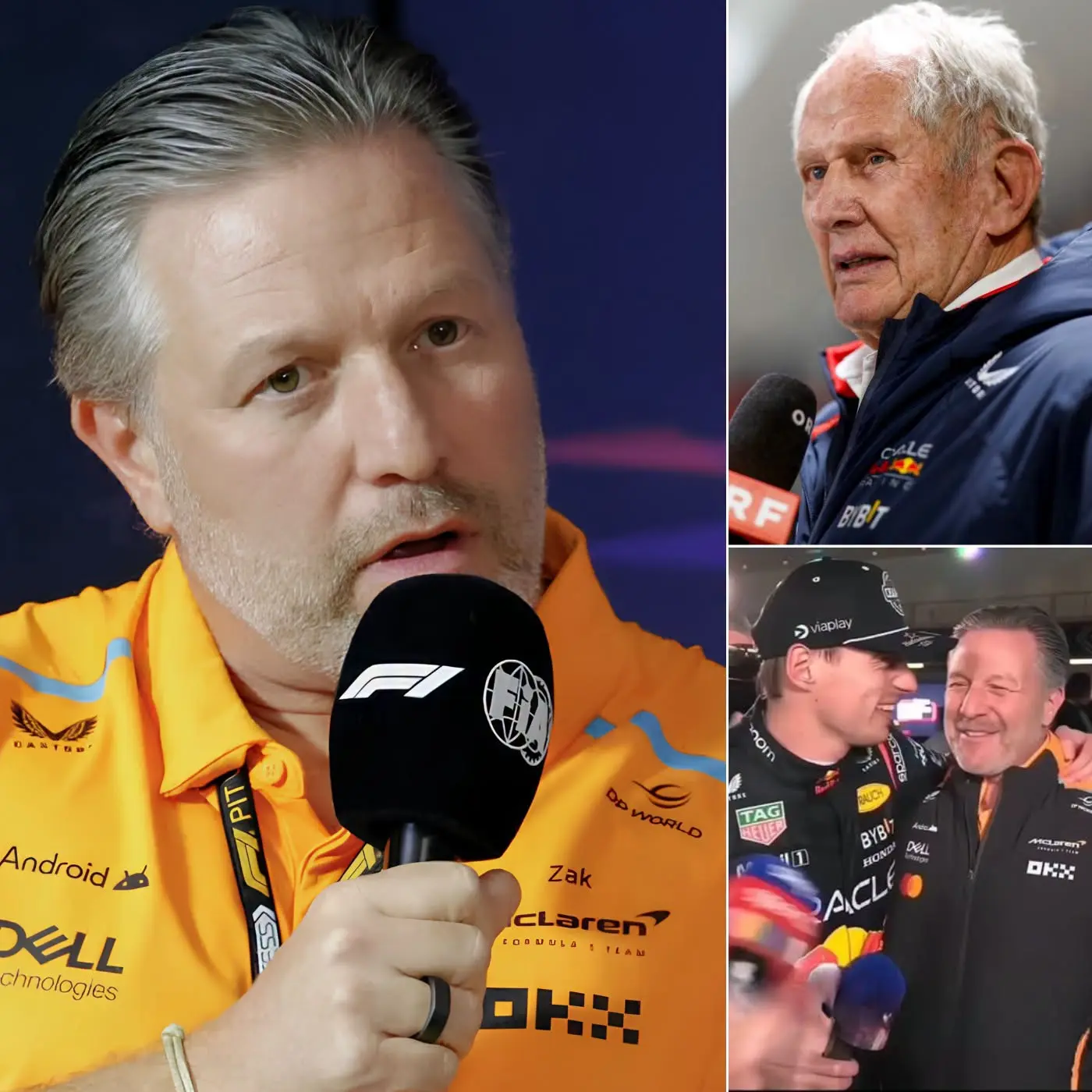 Cover Image for “MAX VERSTAPPEN IS WASTING HIS PRIME YEARS AT A TEAM THAT NO LONGER KNOWS HOW TO BUILD THE FASTEST CAR.” — Zak Brown launched a direct attack on Helmut Marko and the entire Red Bull project amidst rumors of Max Verstappen secretly negotiating with McLaren.