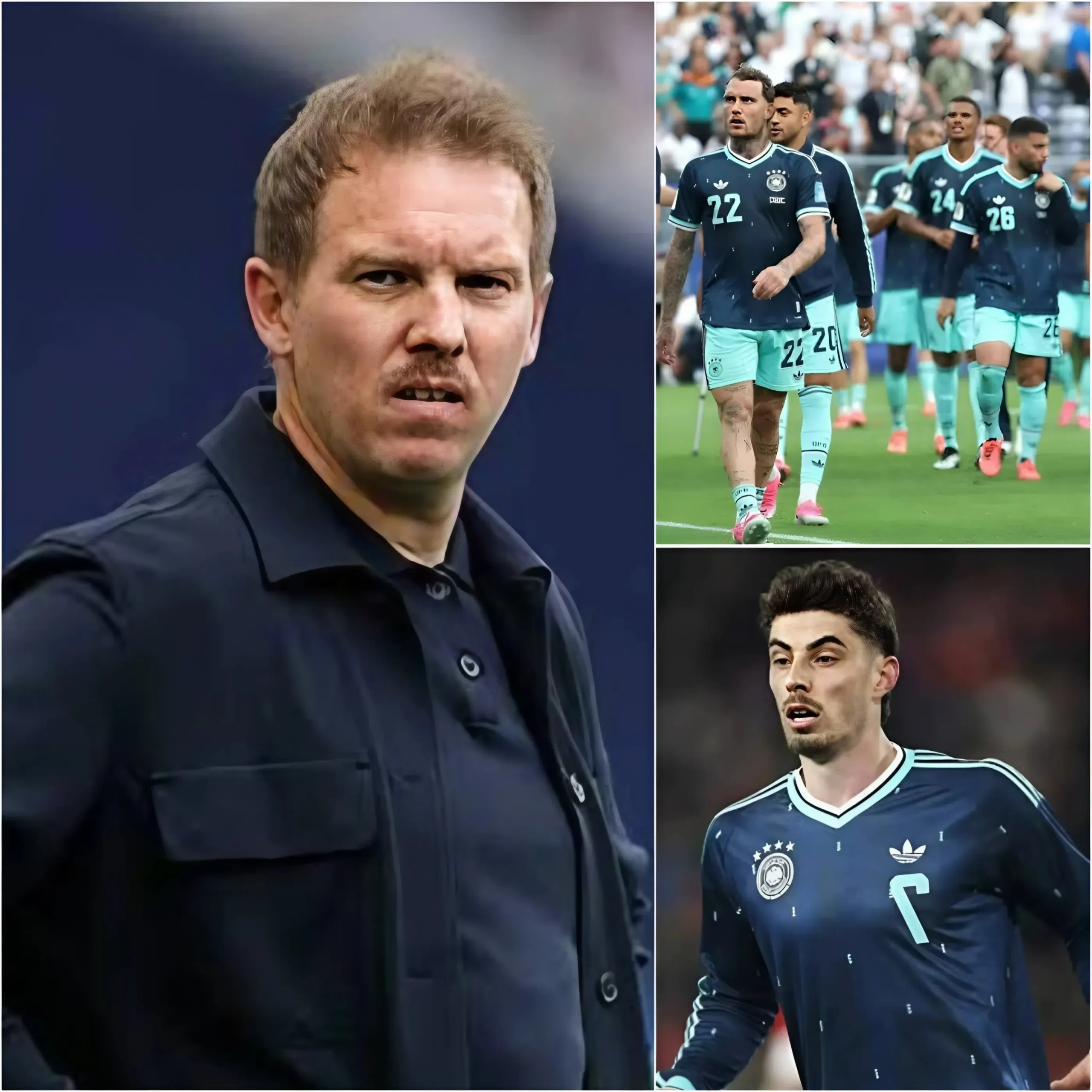 Cover Image for SCHOCKIERENDE NACHRICHT: Julian Nagelsmann kündigt nach der Niederlage gegen Ecuador den Rauswurf von 5 SPIELERN an. Er wird sie aufgrund ihrer desaströsen Leistung im vergangenen Spiel bei den kommenden Partien kein einziges Mal mehr einsetzen. Die Liste der 5 gestrichenen Namen finden Sie unten 👇👇