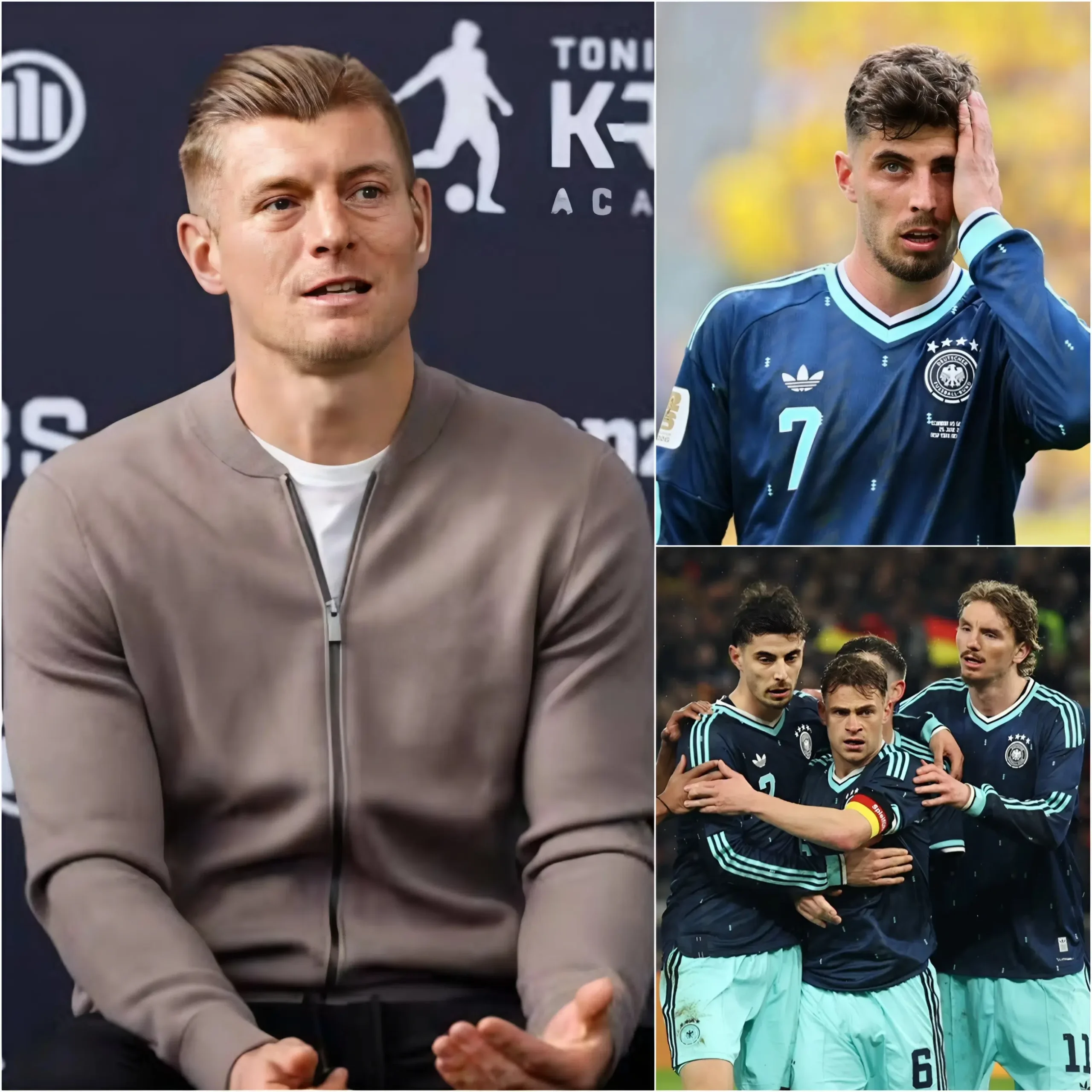 Cover Image for EILMELDUNG: Die Legende Toni Kroos hat die Fans überrascht, als er erklärte: „Wenn die deutsche Nationalmannschaft bei der Weltmeisterschaft 2026 den Titel wie 2014 holen will, dann müssen sie ihn spielen lassen.