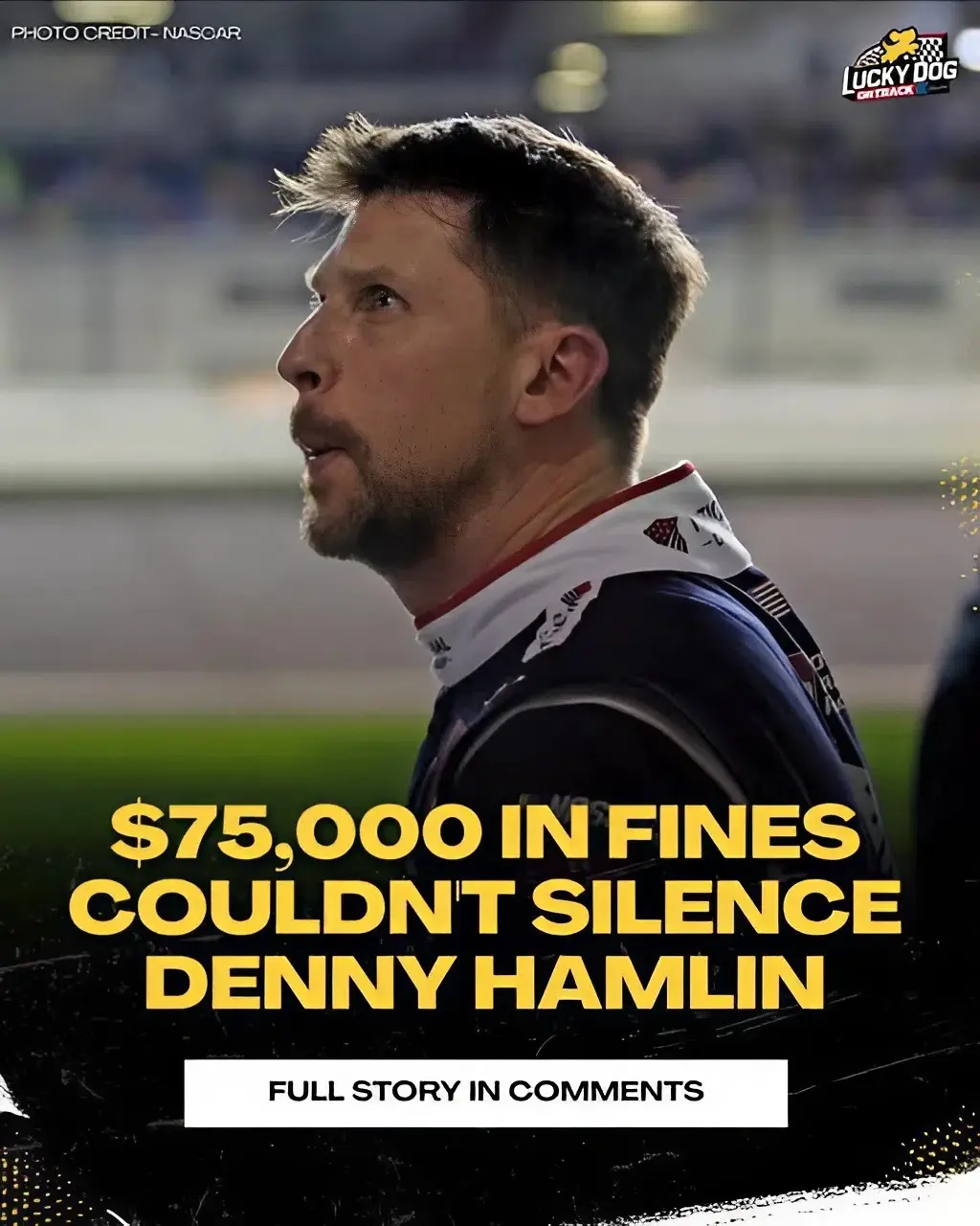 Cover Image for Most drivers move on after a hefty fine. Denny Hamlin is still defending every word. 👀 #NASCAR #Motorsports #nascarnews