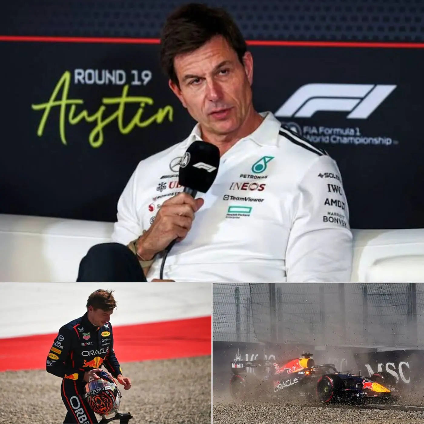 Cover Image for “MAX VERSTAPPEN IS DRIVING A CAR THAT DOESN’T MEET THE CHAMPIONSHIP QUALIFICATIONS… AND RED BULL KNOWS THAT.” — Toto Wolff launched this scathing sarcastic remark after Verstappen’s crash at the Austrian GP, ​​implicitly suggesting that the RB22 is currently only salvaged by Max constantly pushing himself to the limit to mask serious technical weaknesses.
